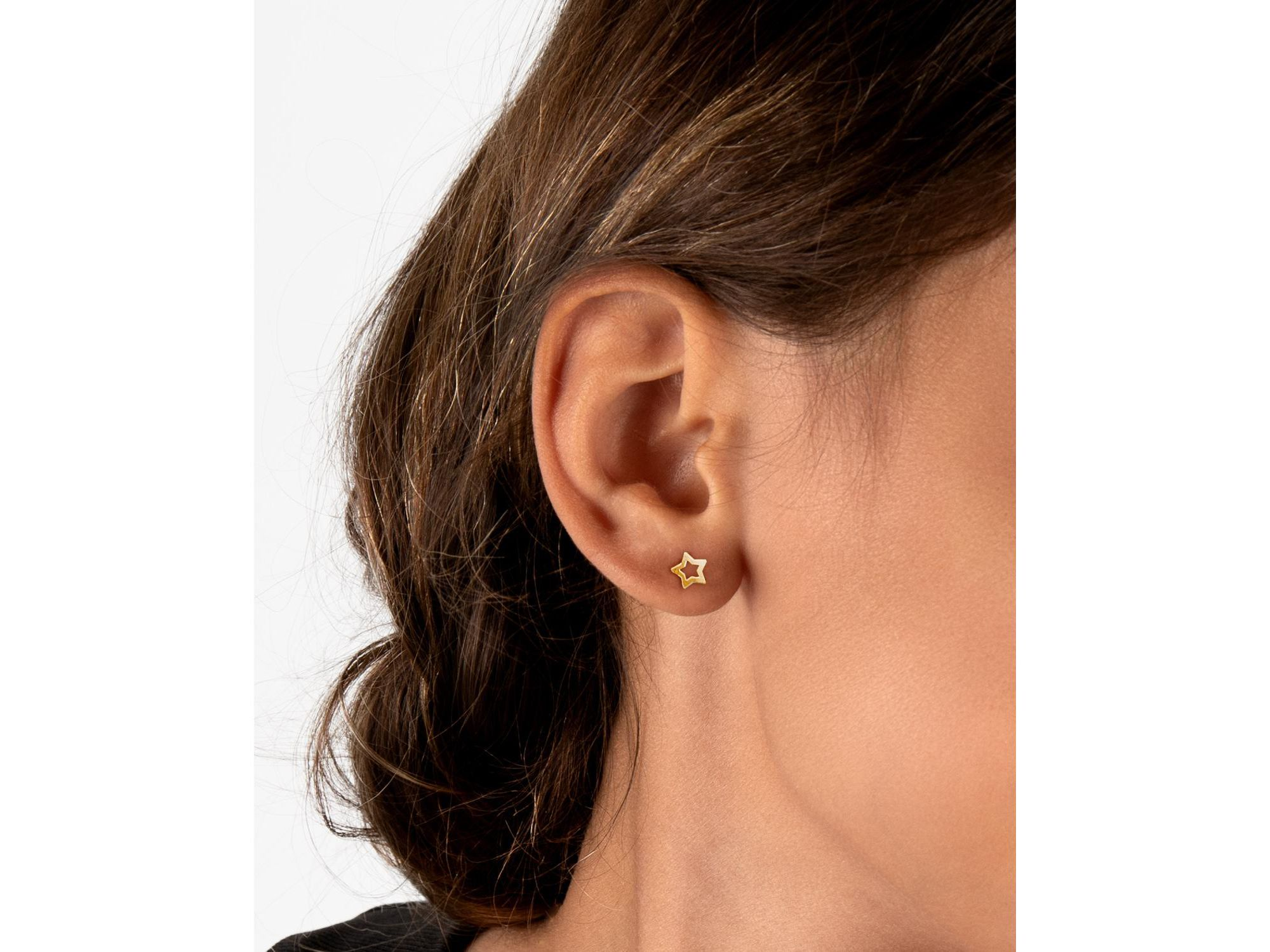 Girls' 14K Gold Wish Upon a Star Studs Screw Back Earrings - Baby, Little Kid, Big Kid — Image 3