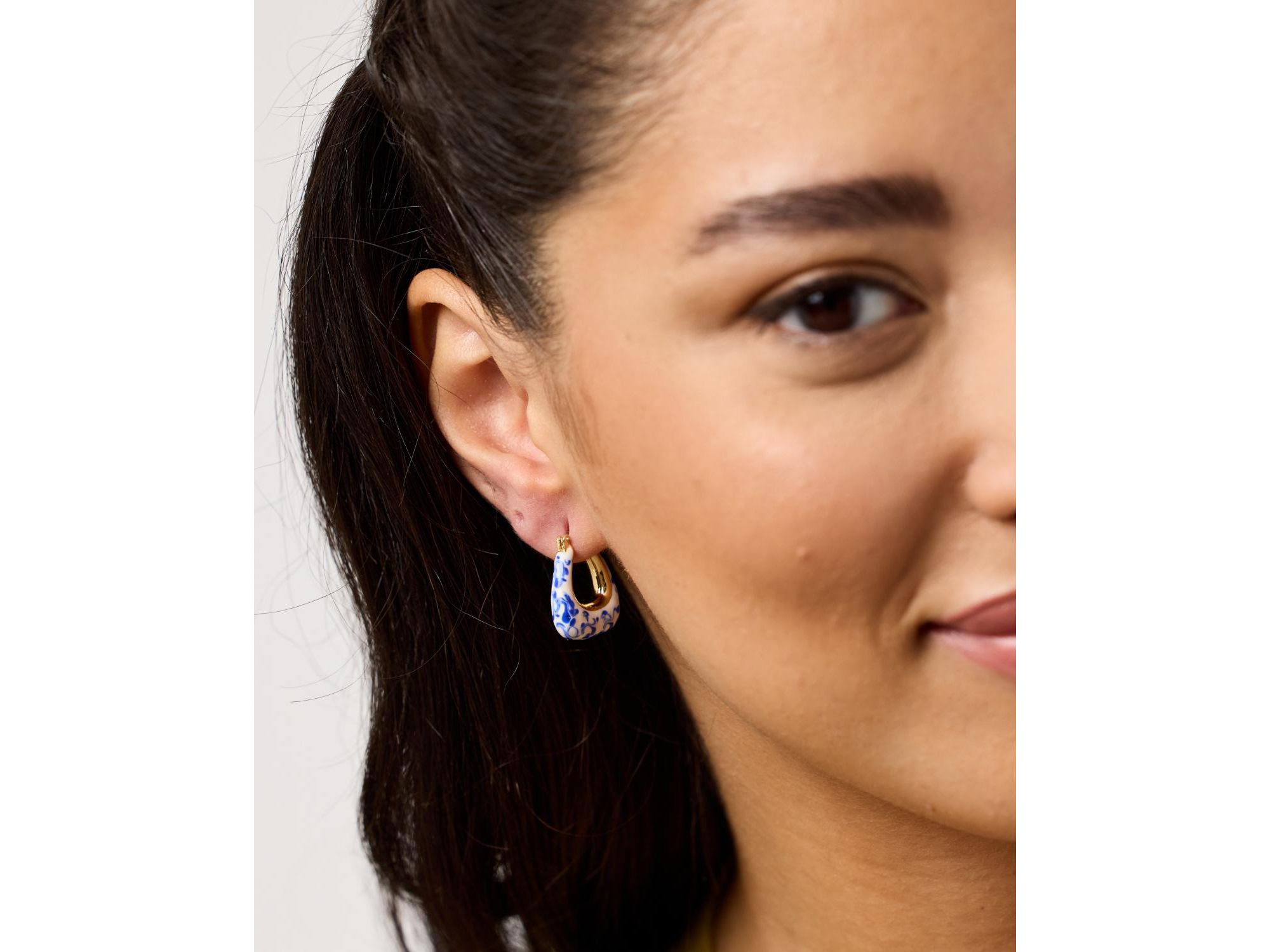 Statement Earrings - Dakota Marble Blue — Image 3
