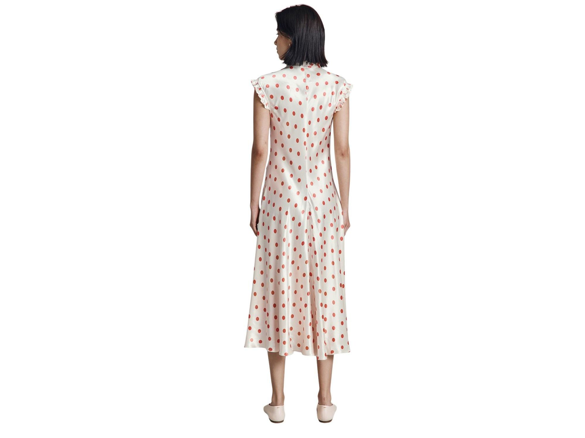 Cicely Polka Dot Satin Midi Dress — Image 3
