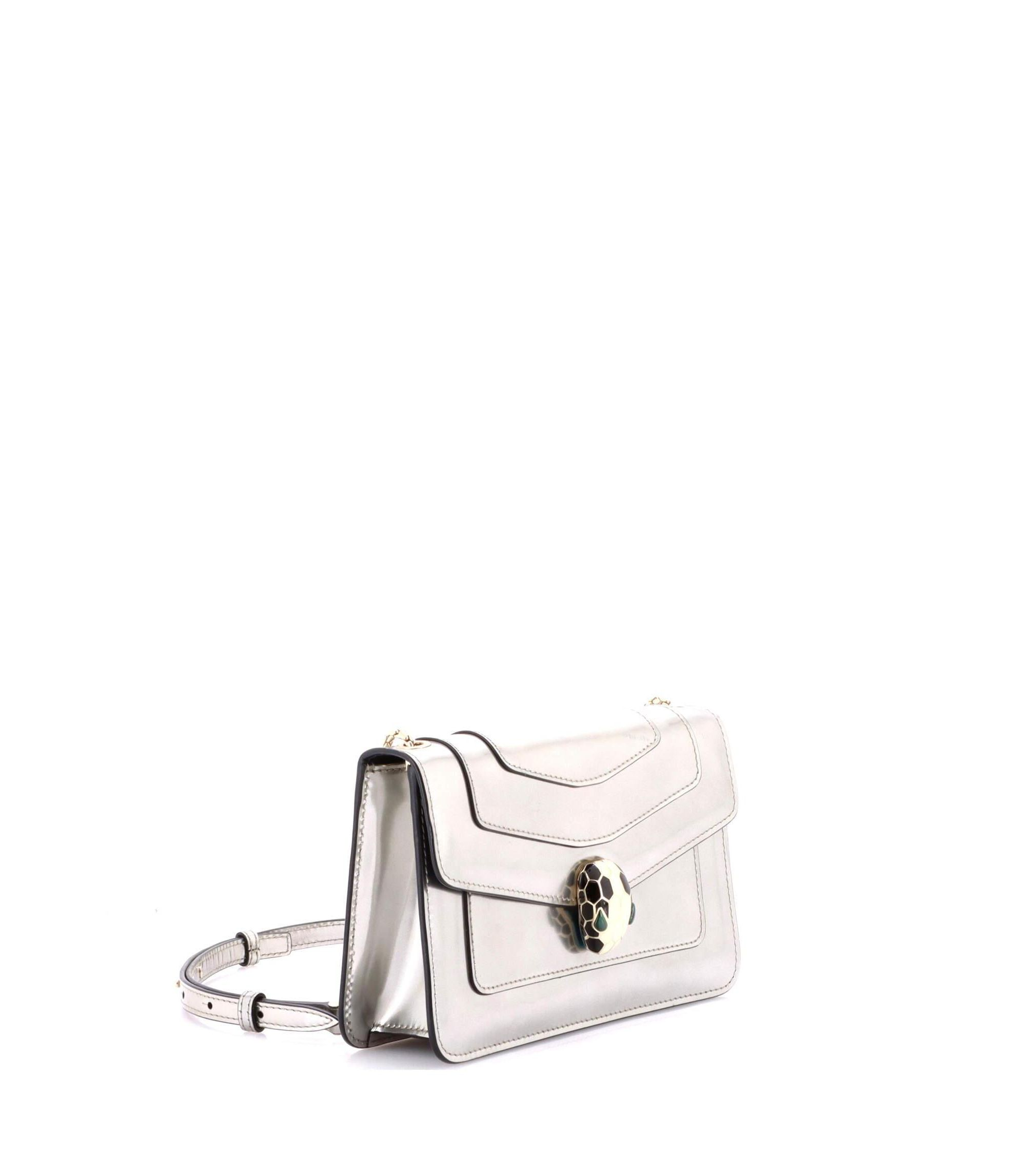 Small Serpenti Forever Shoulder Bag Metallic Leather — Image 5