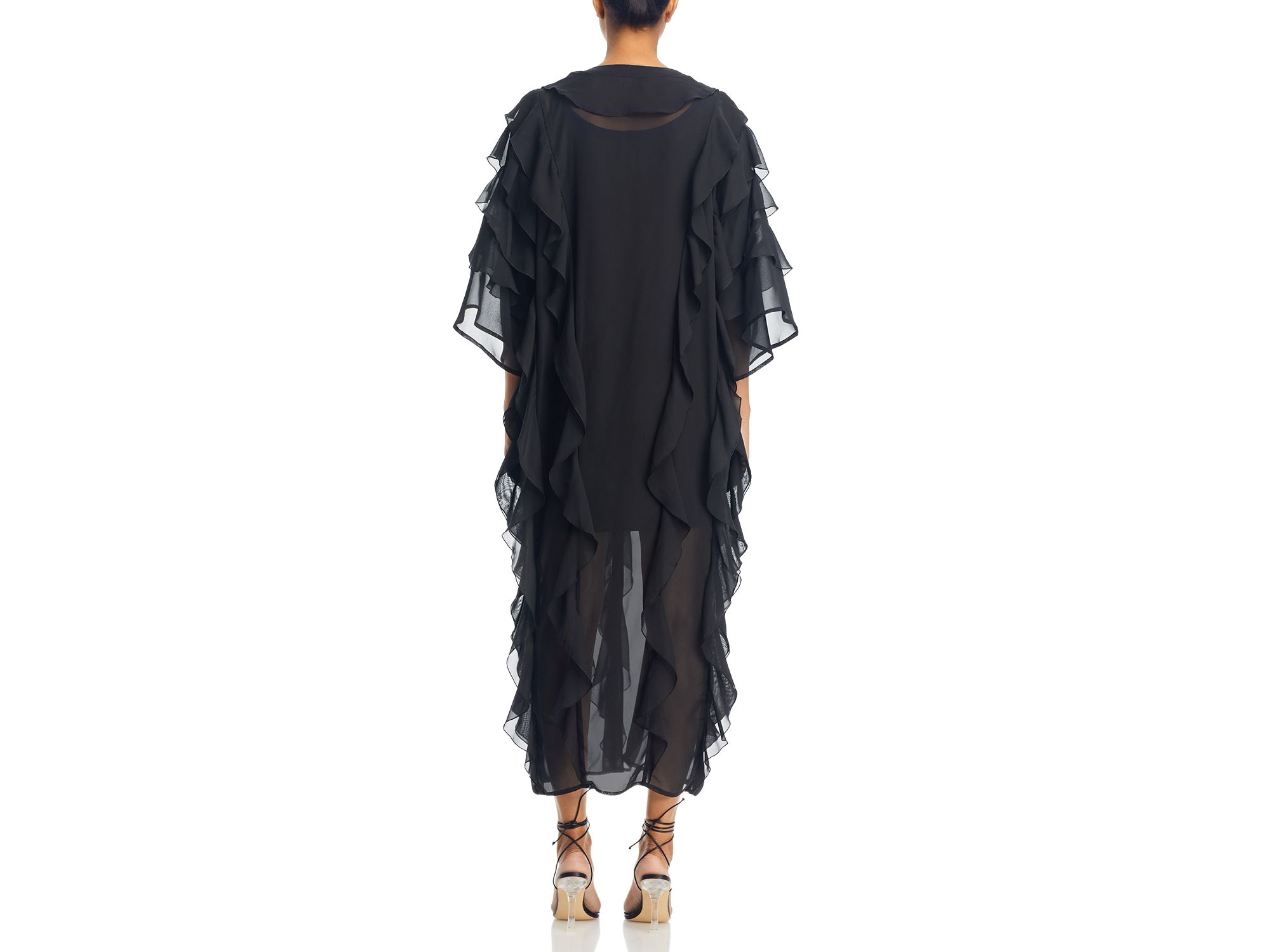 Tiered Ruffle Woven Chiffon Maxi Dress — Image 6
