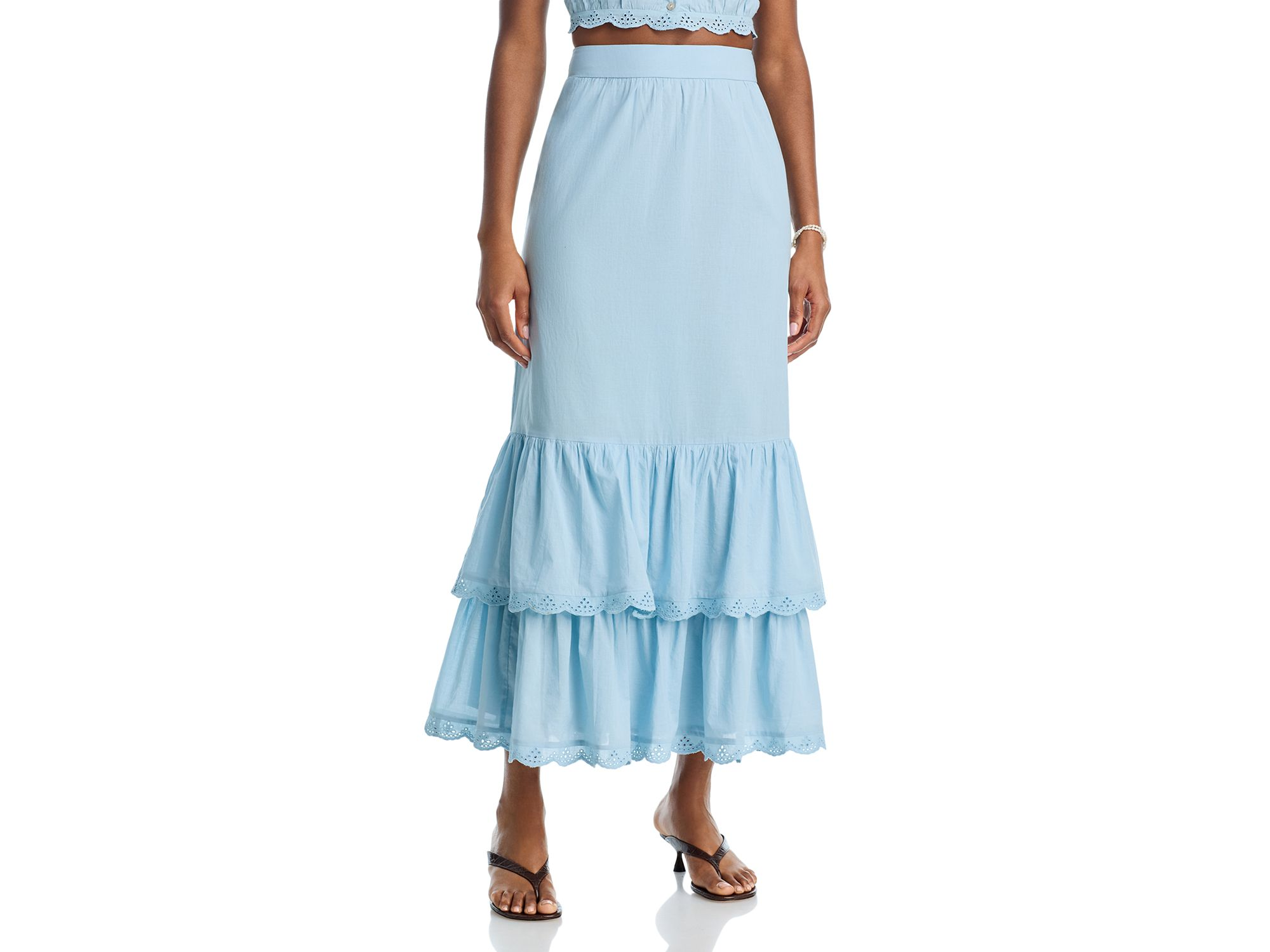 Eyelet Trim Top & Eyelet Trim Midi Skirt — Image 7