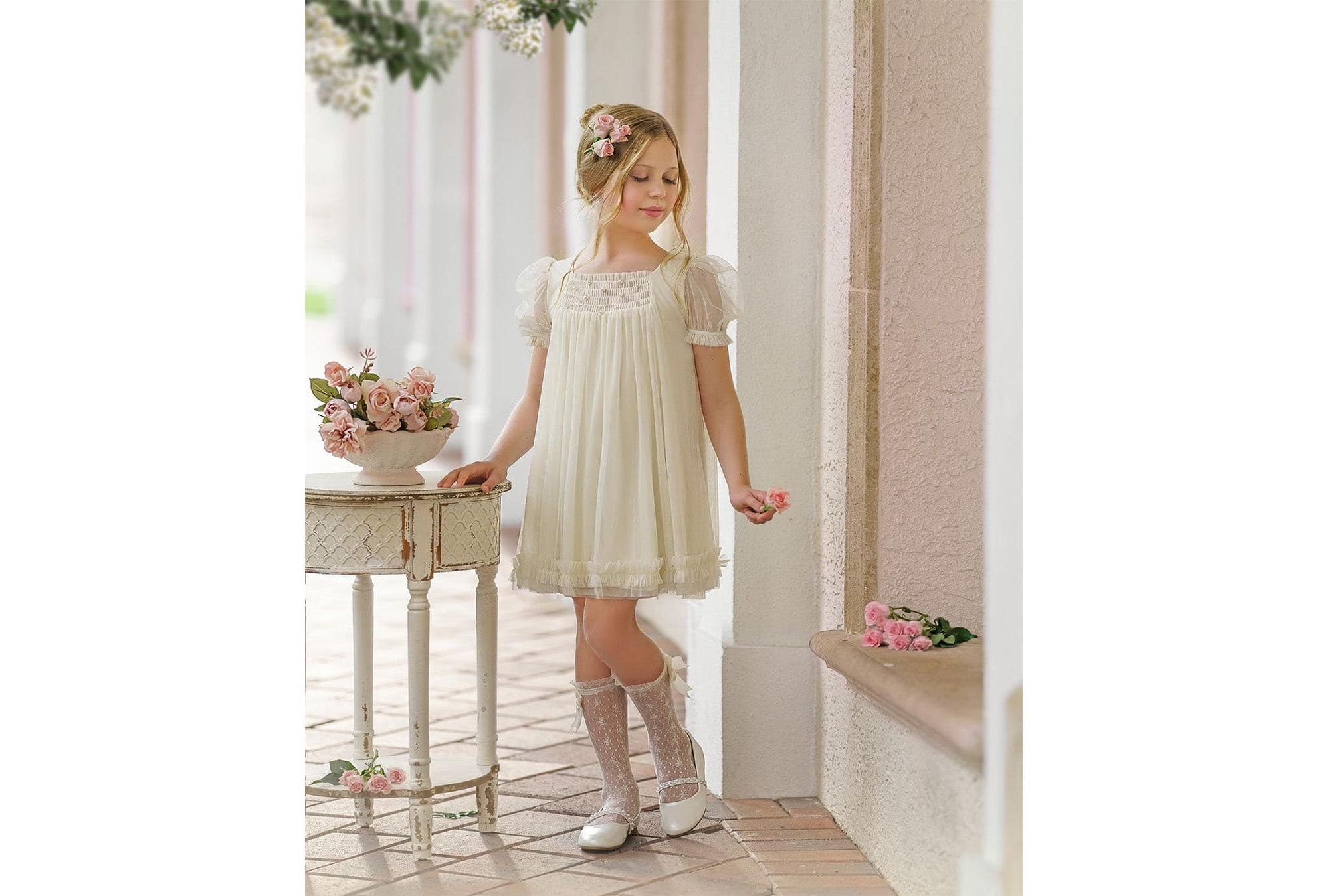 Girls' Bella Buttermilk Tulle Dress - Baby, Little Kid, Big Kid — Image 3