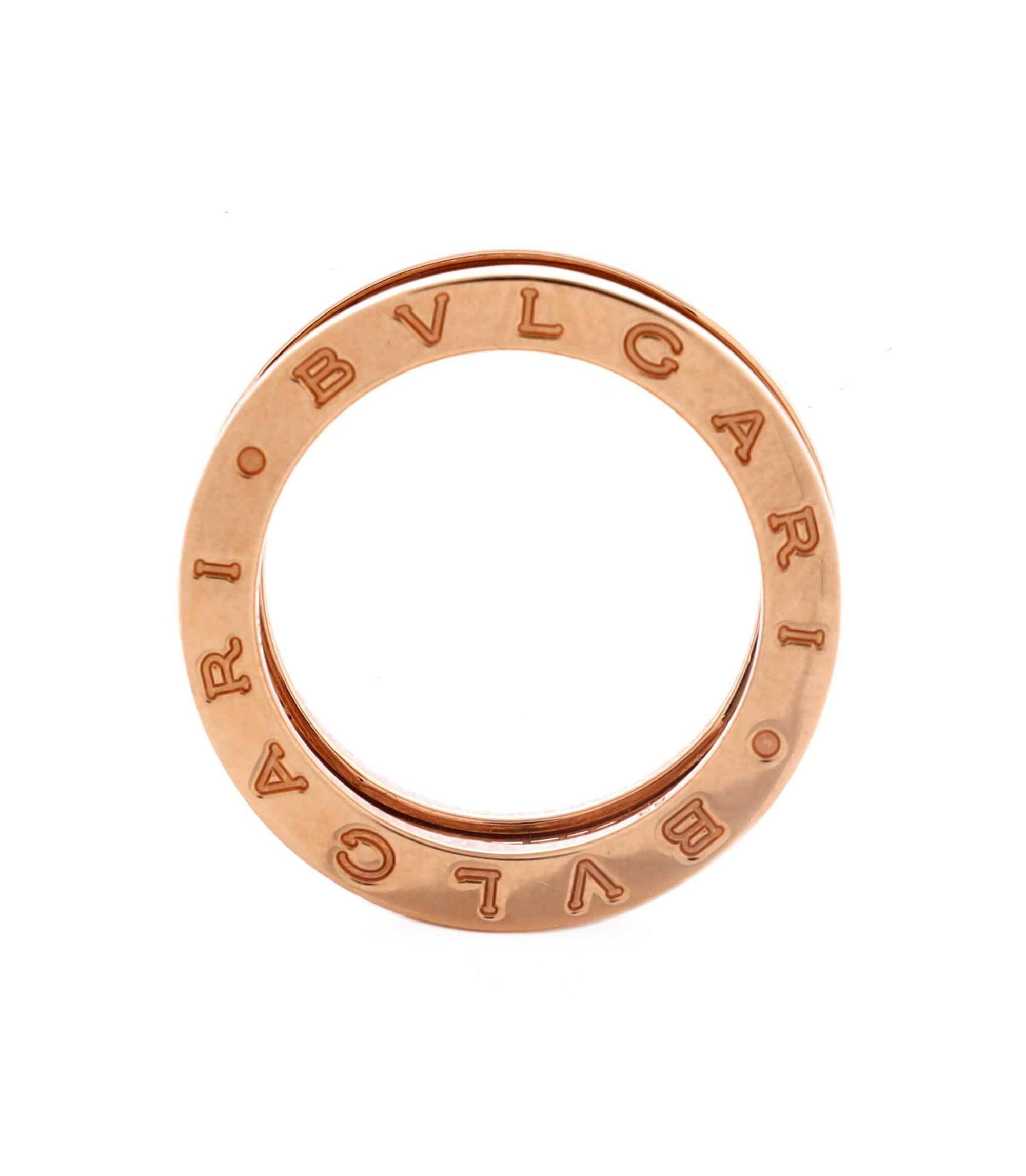 B.Zero1 Design Legend Zaha Hadid Three Band Ring 18K Rose Gold with Diamonds — Image 3
