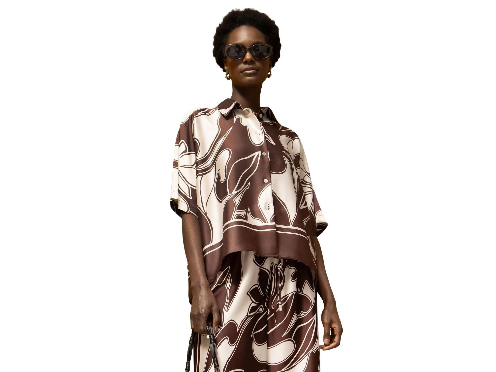 Swirl Collared Placement Blouse — Image 3