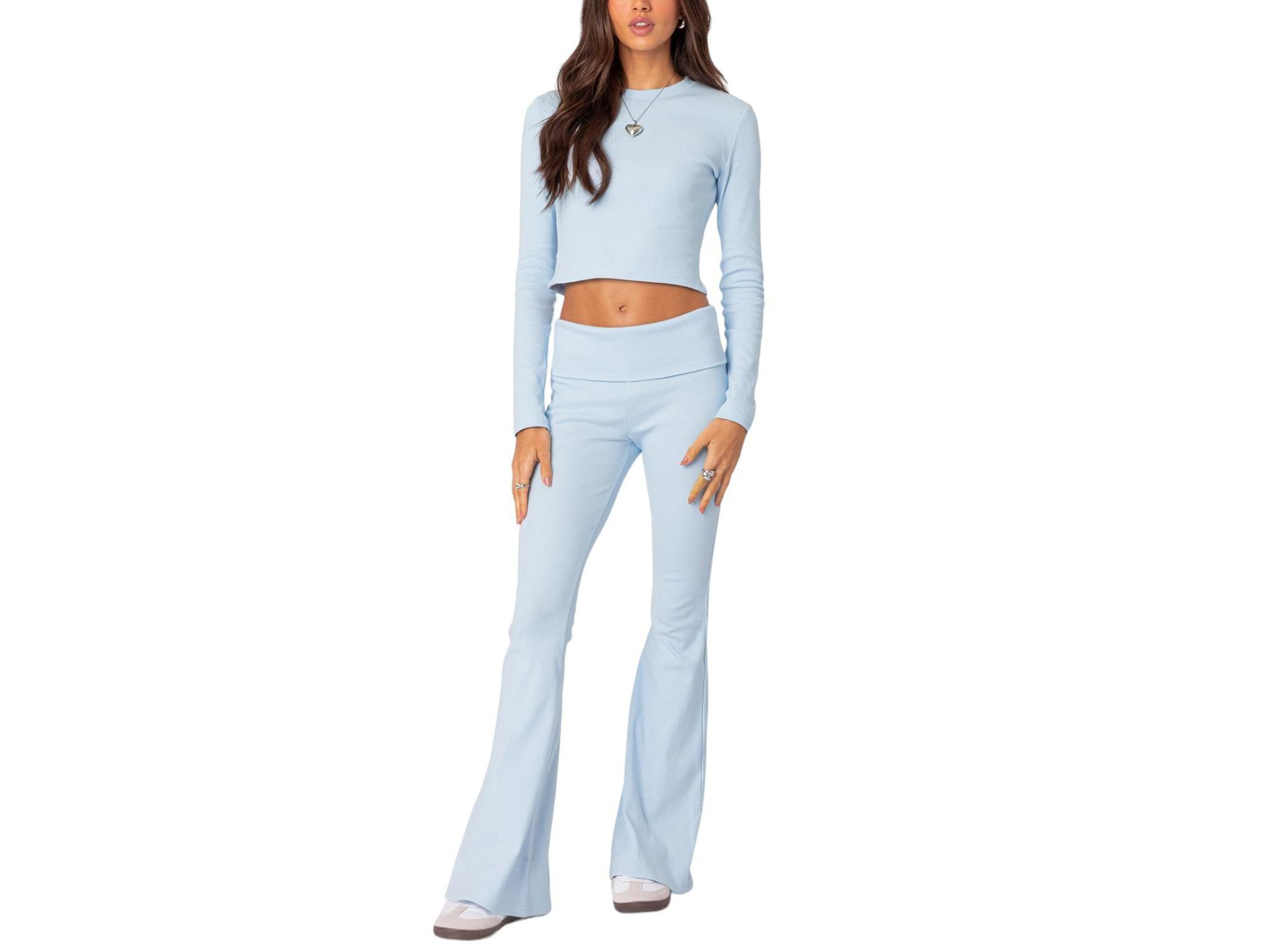 Coffee Break Ribbed Flare Leggings — Image 5