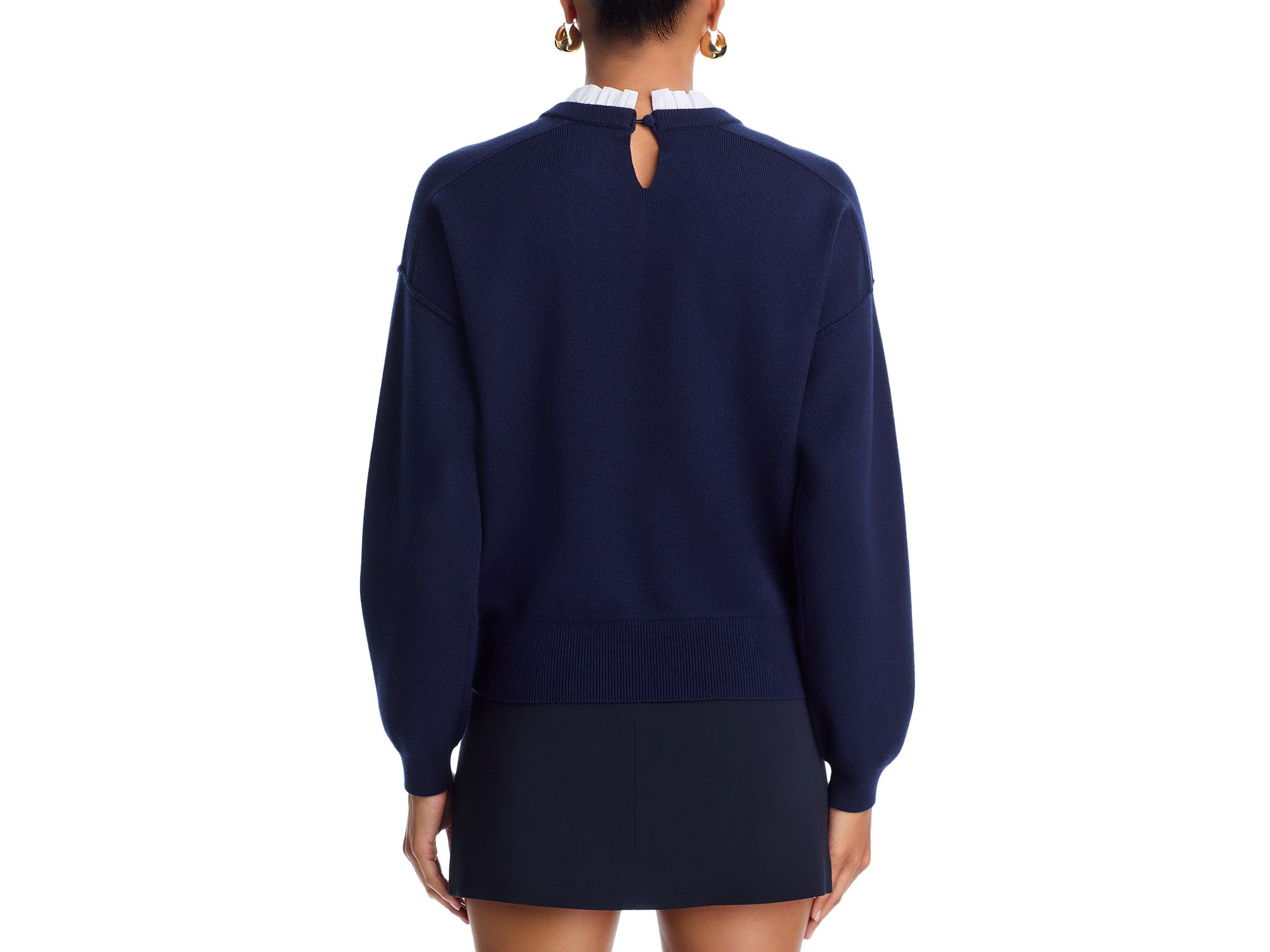 Ruffle Crewneck Sweater - Exclusive — Image 3