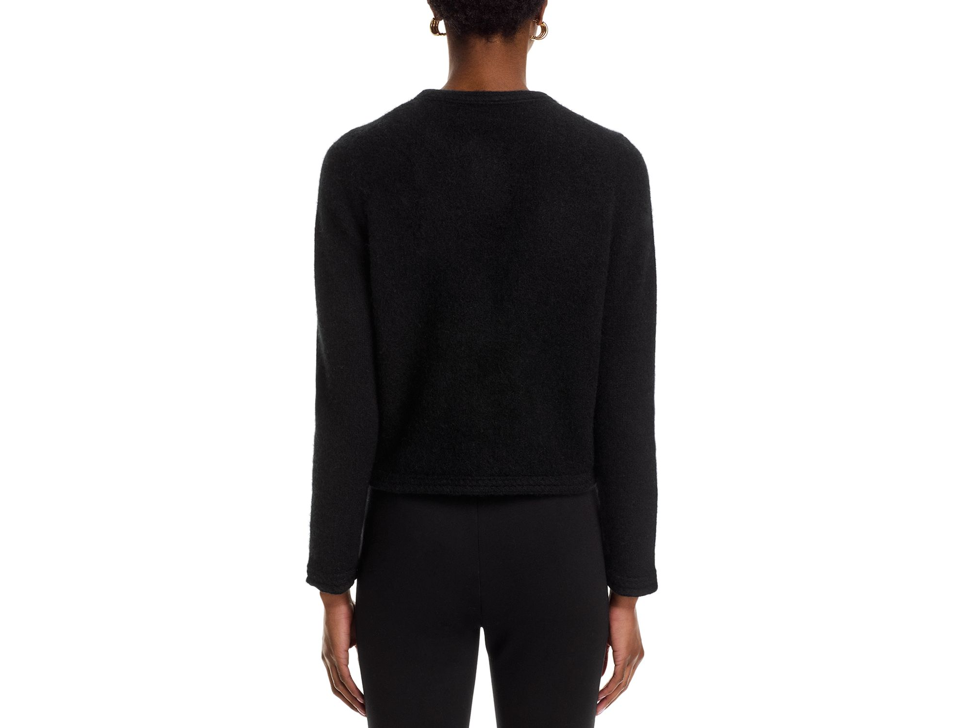 100% Cashmere Chevron Trim Cardigan - Exclusive — Image 5