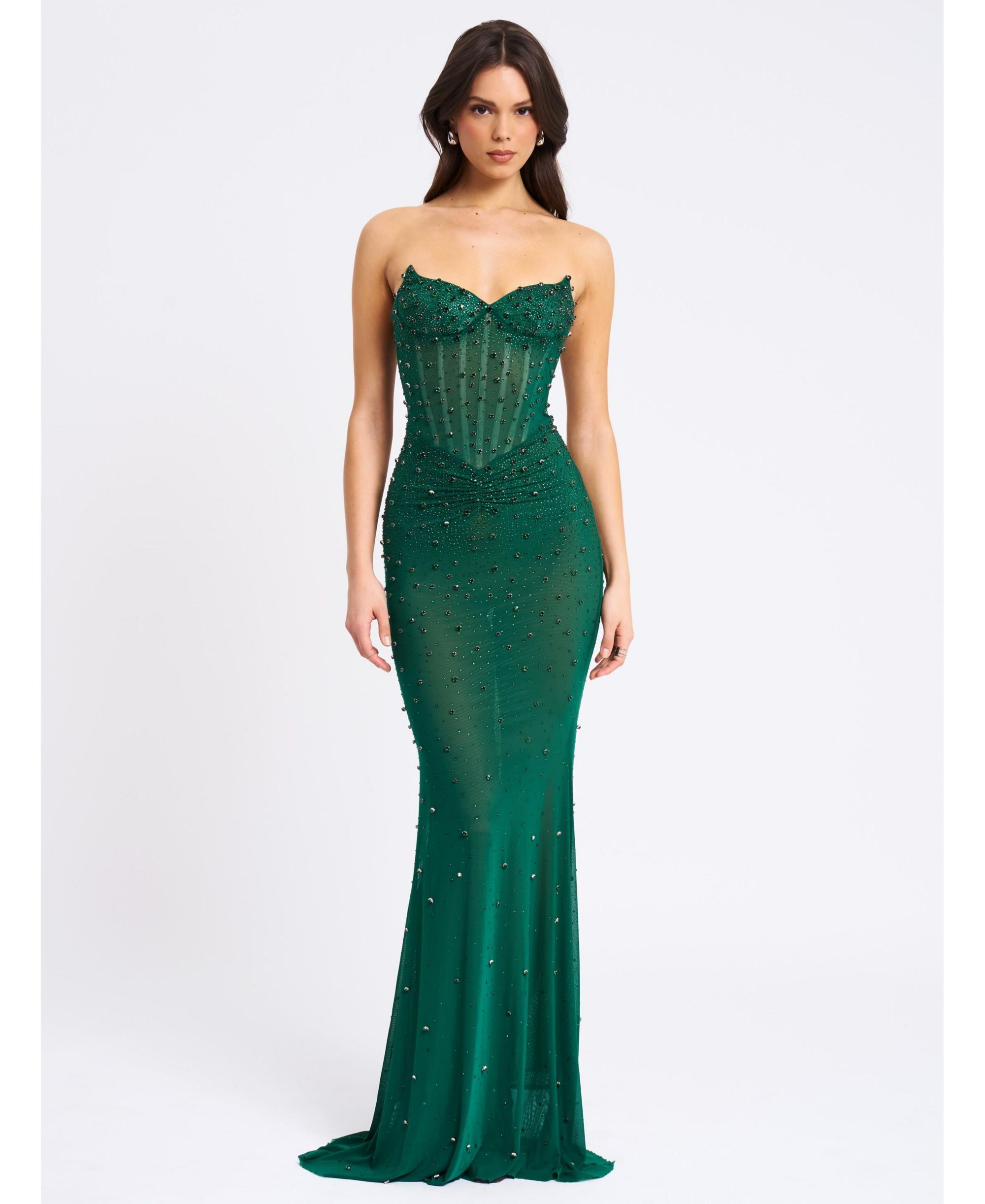 Fatima Sleeveless Corset Mermaid Maxi Evening Dress — Image 4