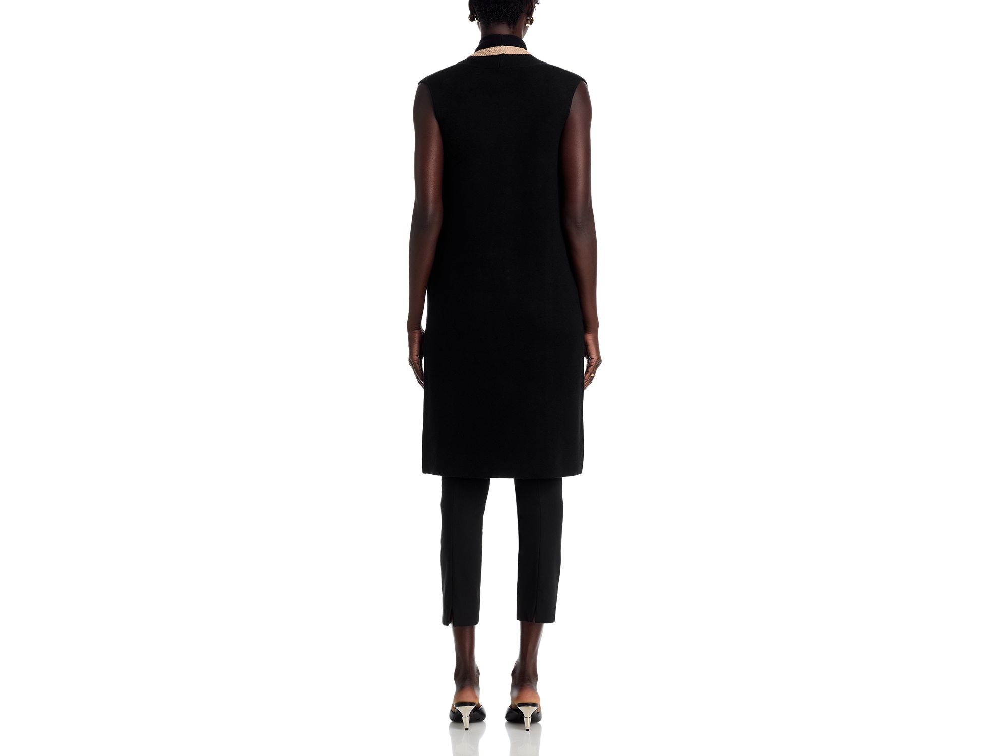 Contrast Trim Long Cardigan — Image 4