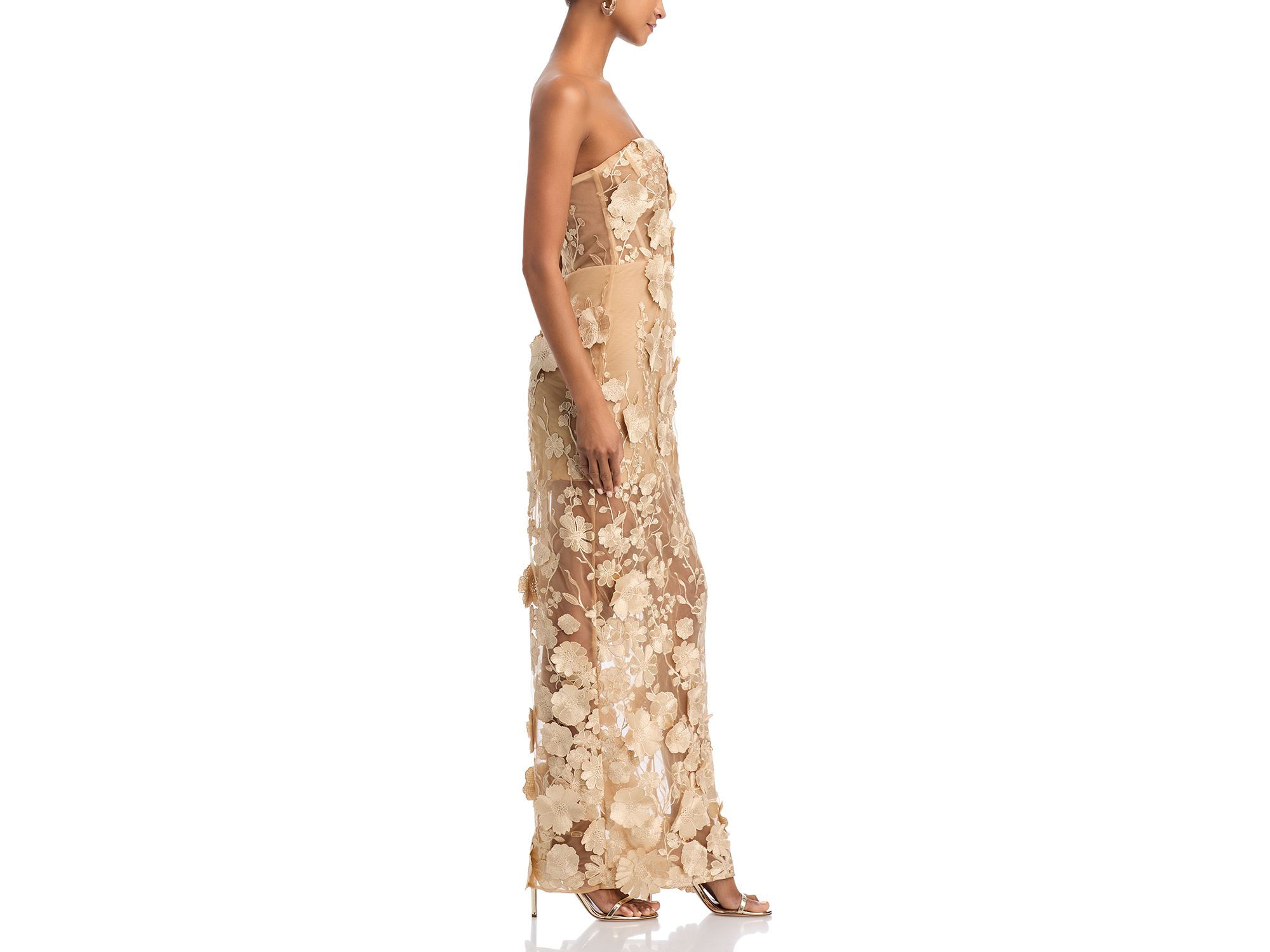 Long 3D Floral Gown - Exclusive — Image 4