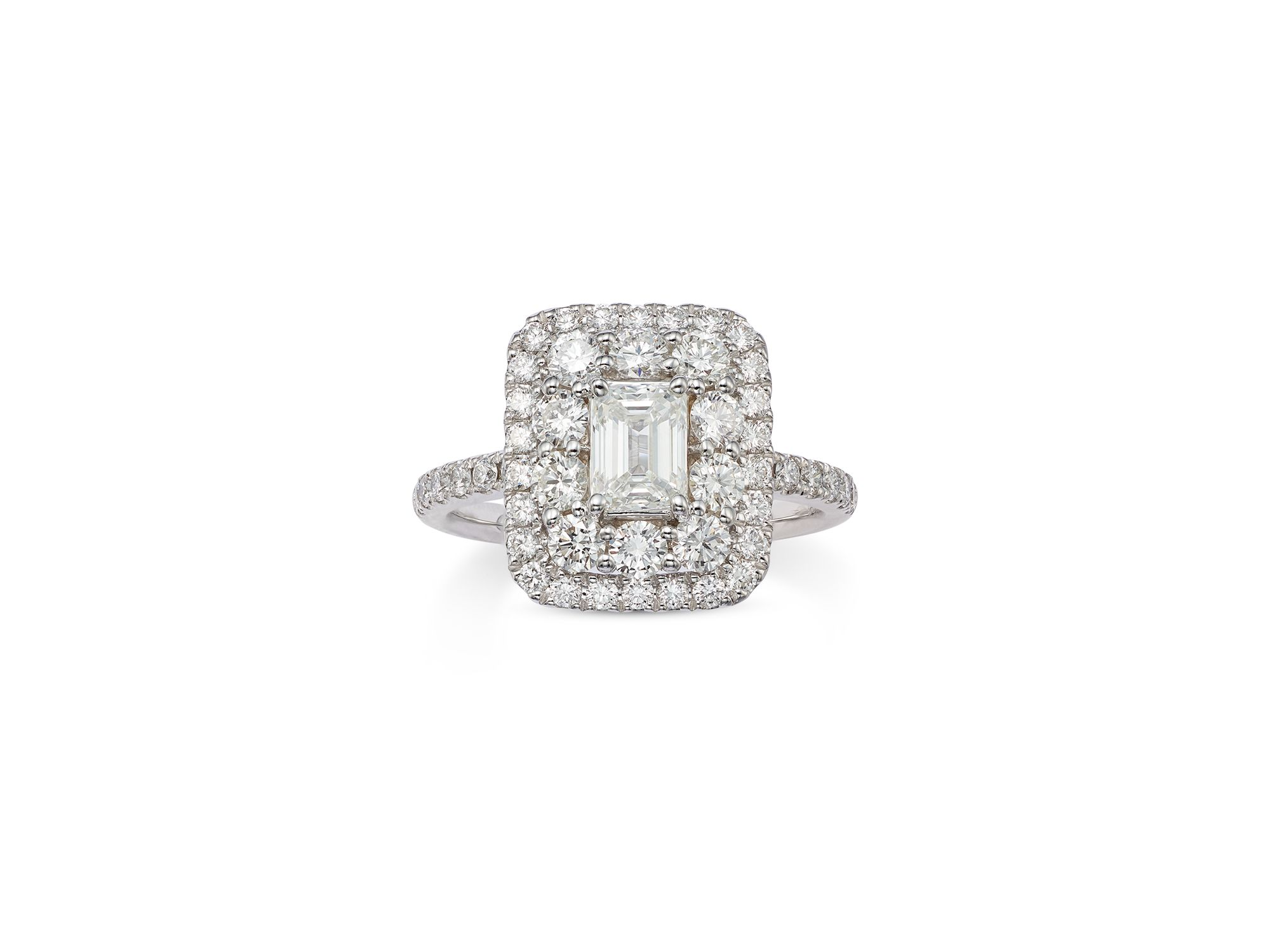 Emerald-Cut Certified Diamond Engagement Ring in 14K White Gold, 2.0 tcw — Image 5