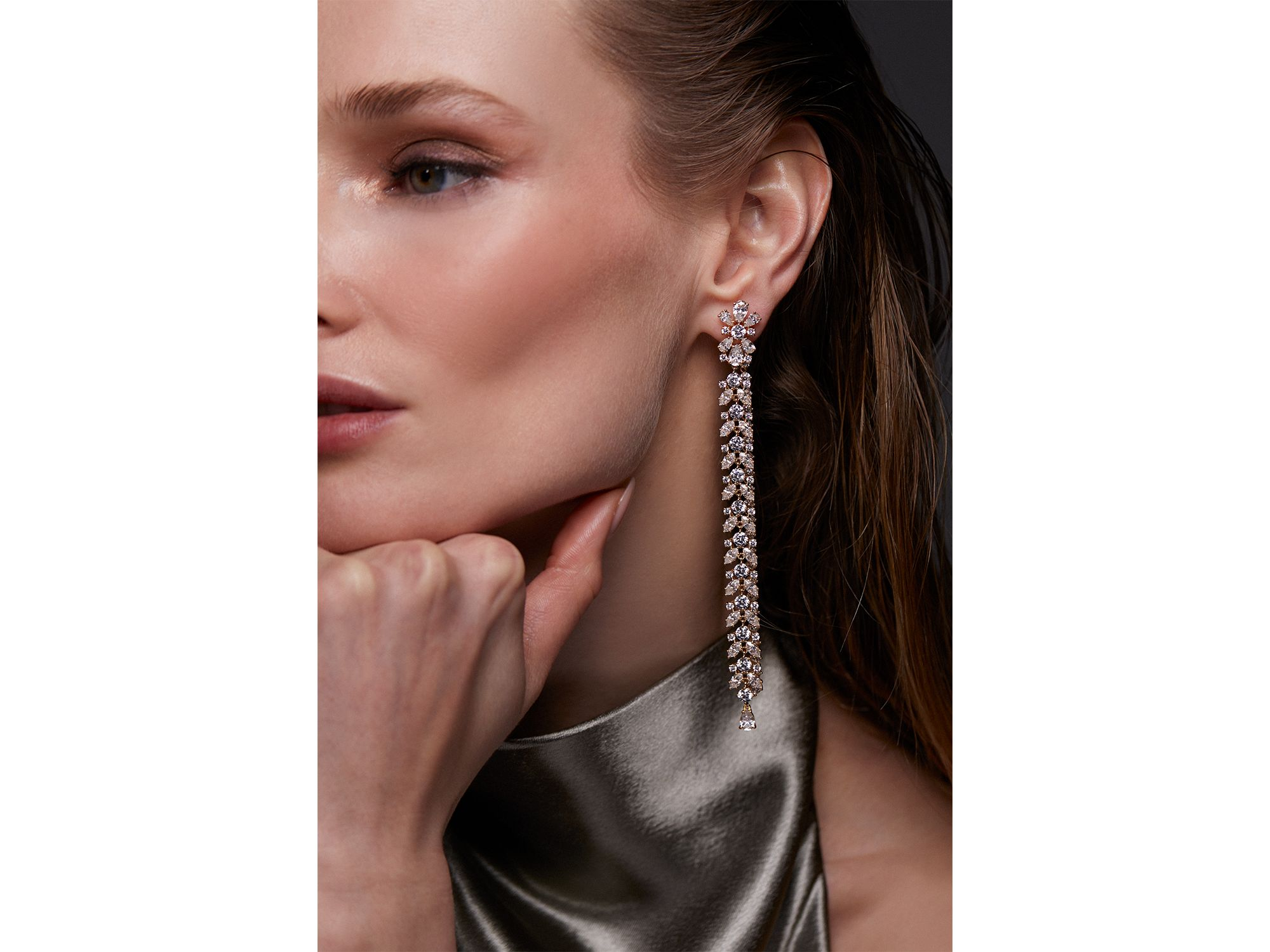 Starlet Extra Long Linear Earrings — Image 3
