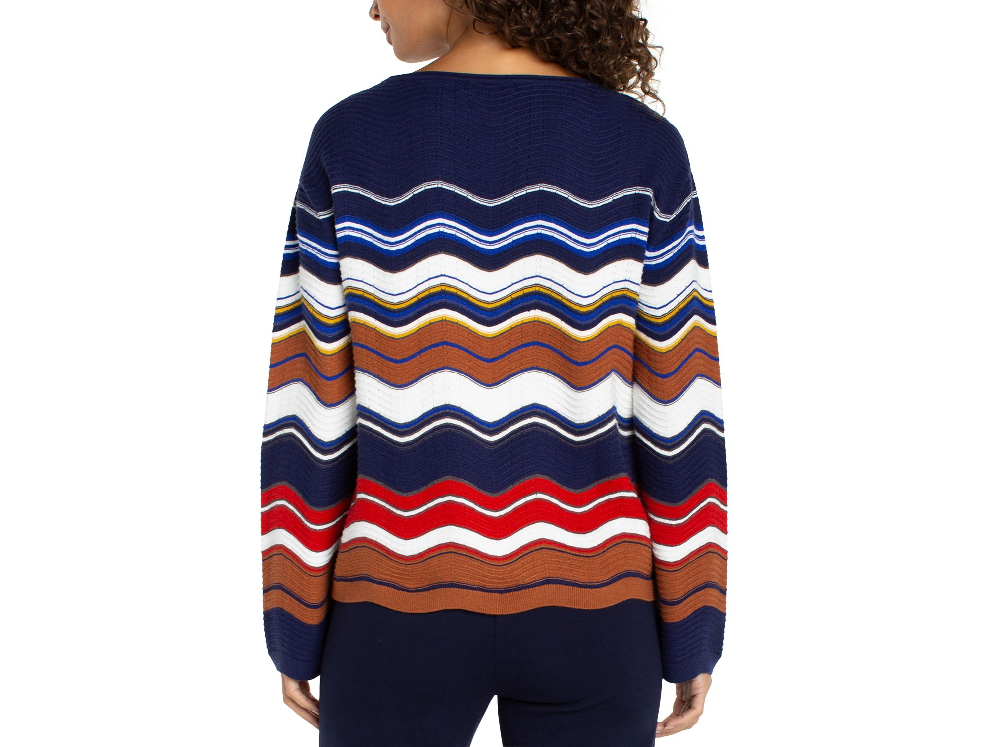 Boat Neck Scallop Hem Sweater — Image 4