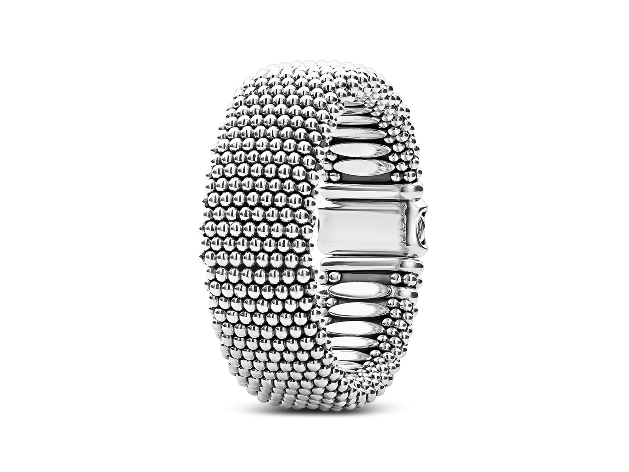 Sterling Caviar Wide Bracelet — Image 3