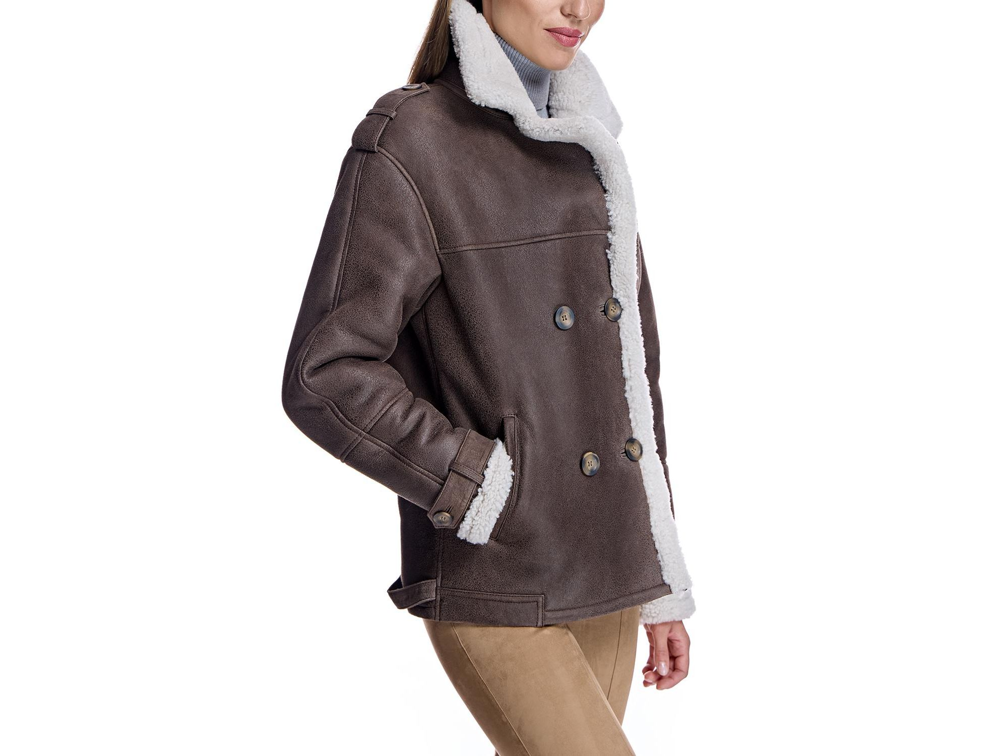 Double Breasted Shearling — Image 3