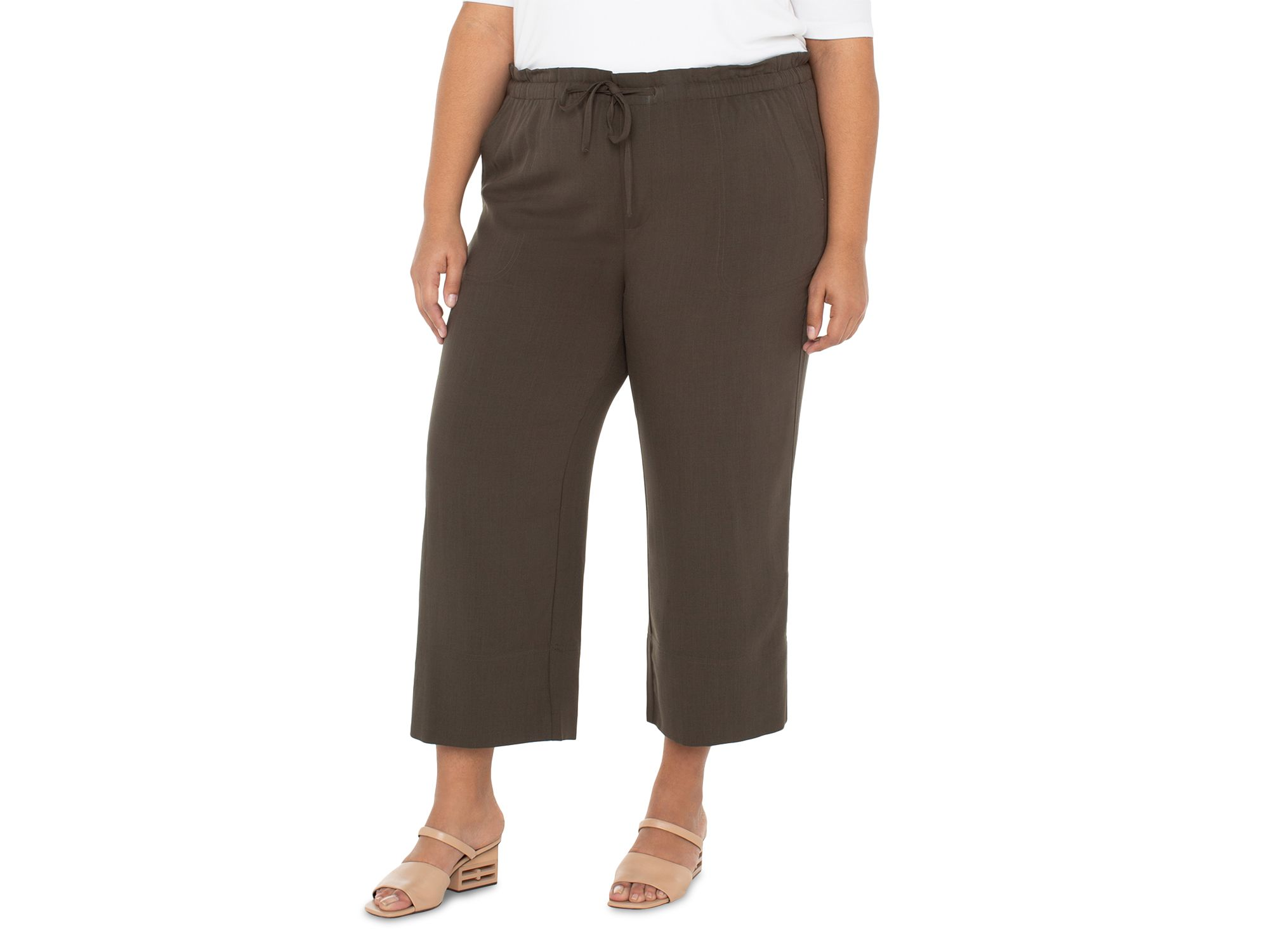 Wide Leg Cropped Pants — Image 4