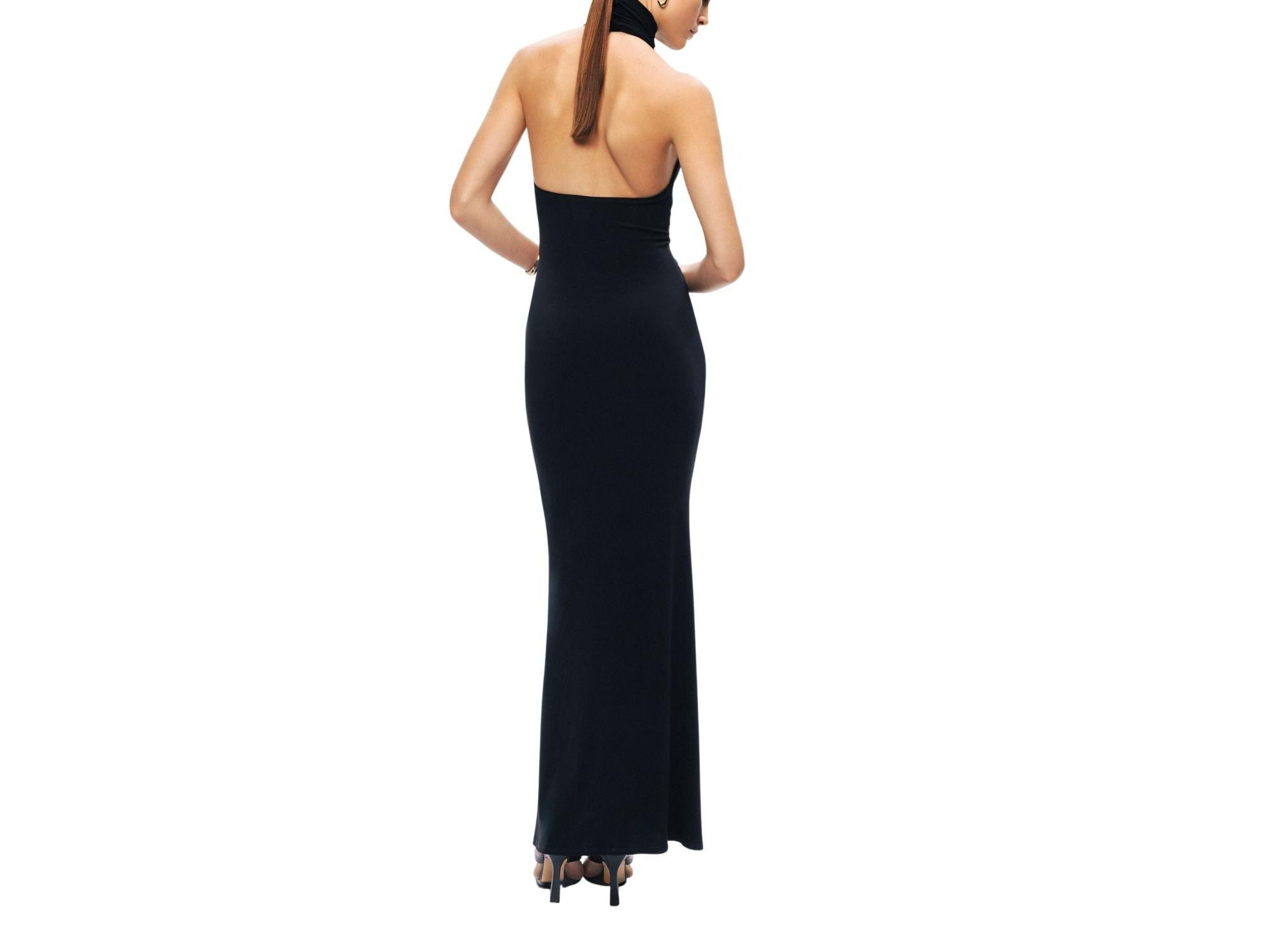 Halter-Neck Draped Maxi Dress — Image 7