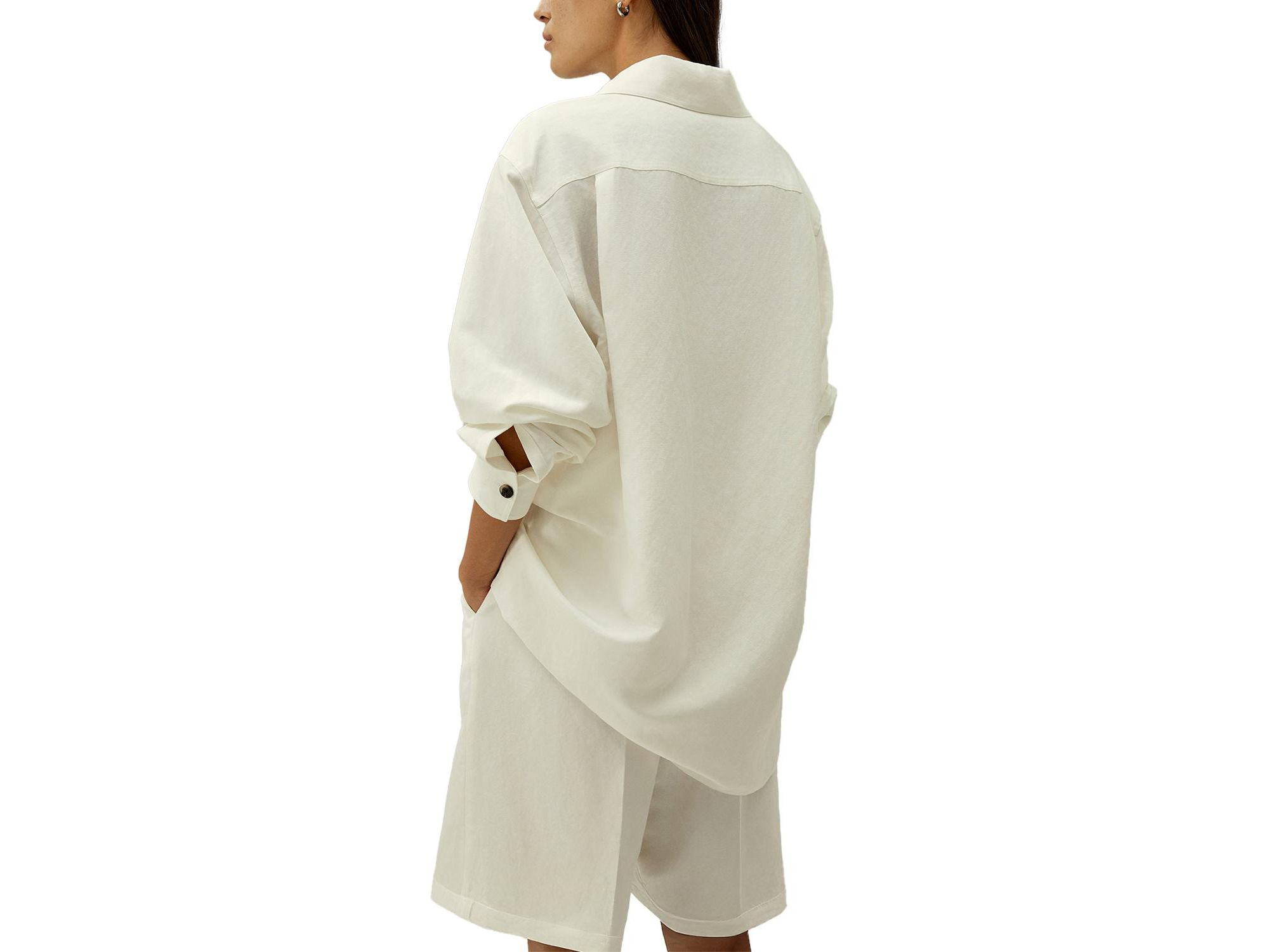 Oversized Silk-Linen Blend Shirt — Image 3