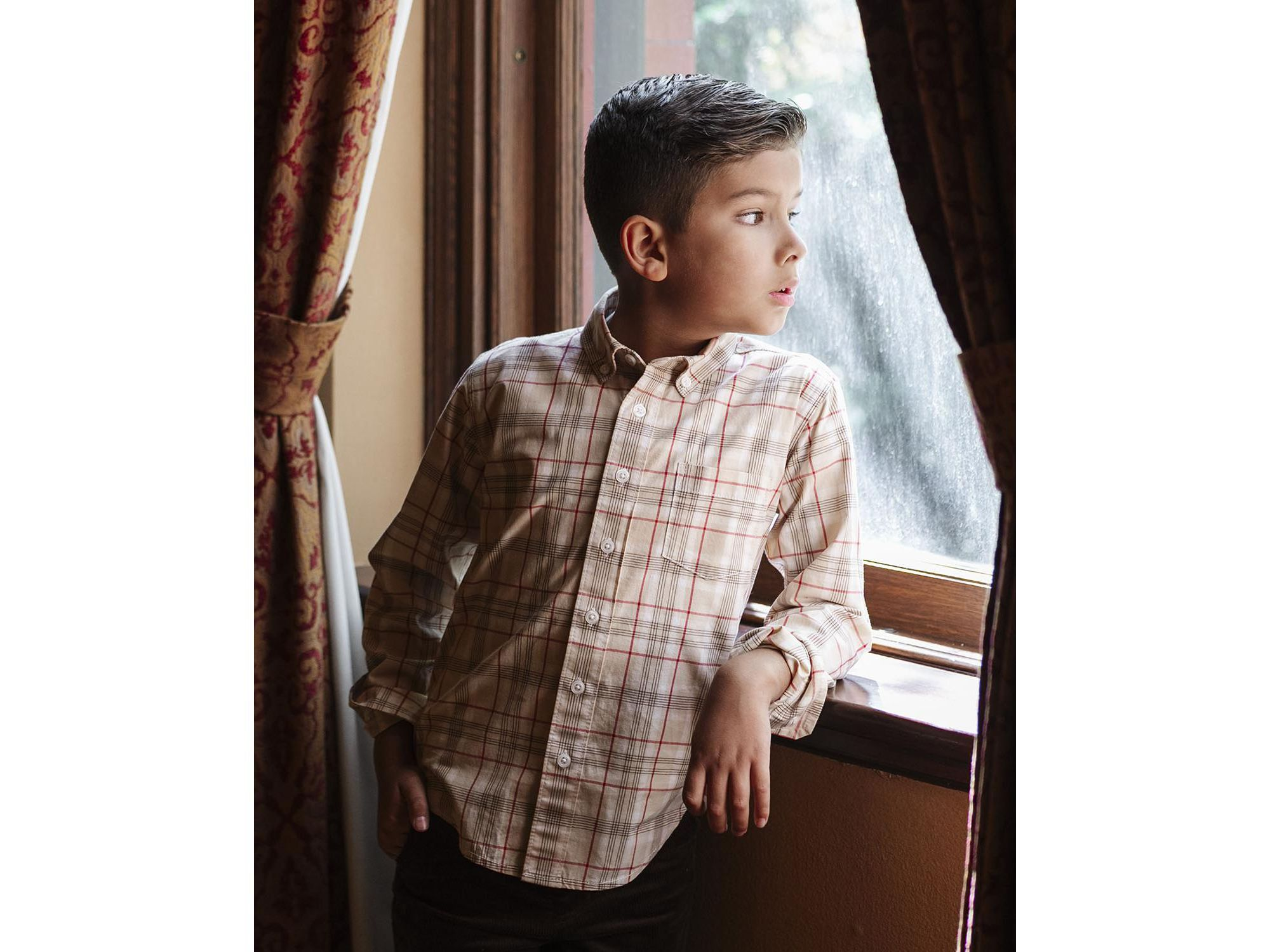Boys' Organic Long Sleeve Stretch Poplin Shirt - Little Kid, Big Kid — Image 4