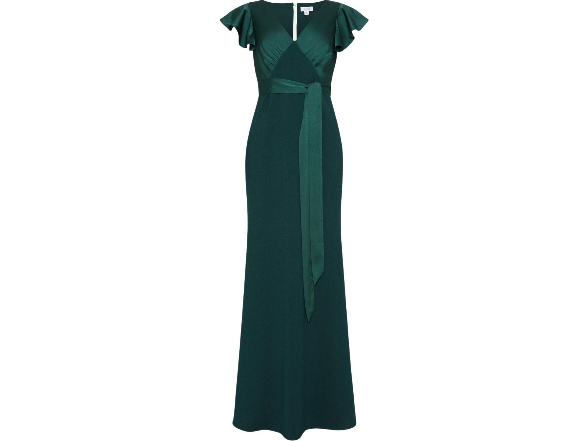 Petite V-Neck Maxi Bridesmaid Dress — Image 4