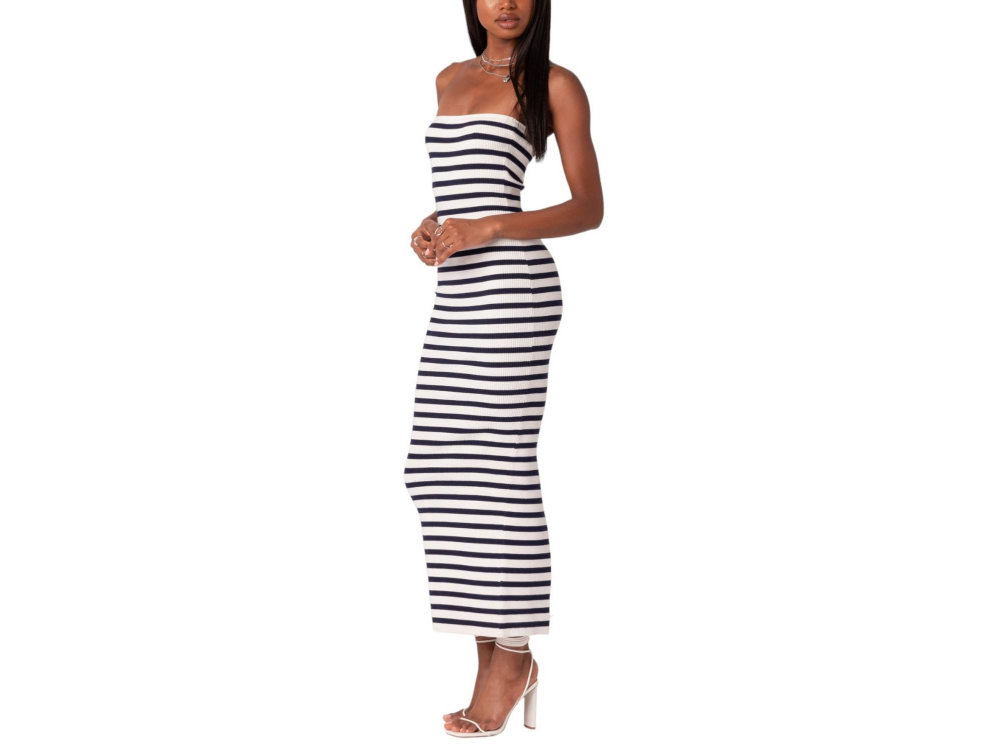 Knit Back Slitted Maxi Dress — Image 5