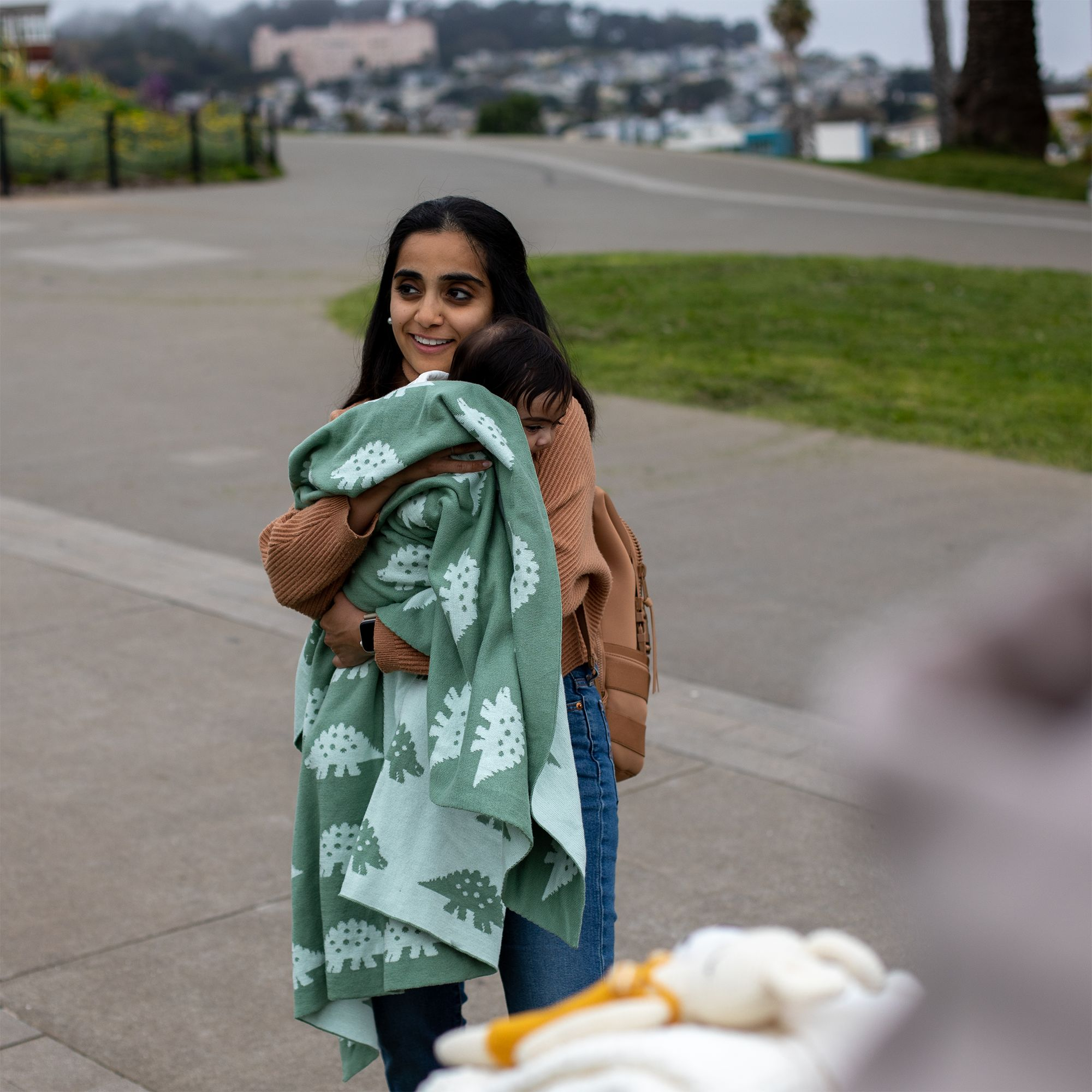 Dinosaur Baby Blanket & Travel Pouch Set — Image 3