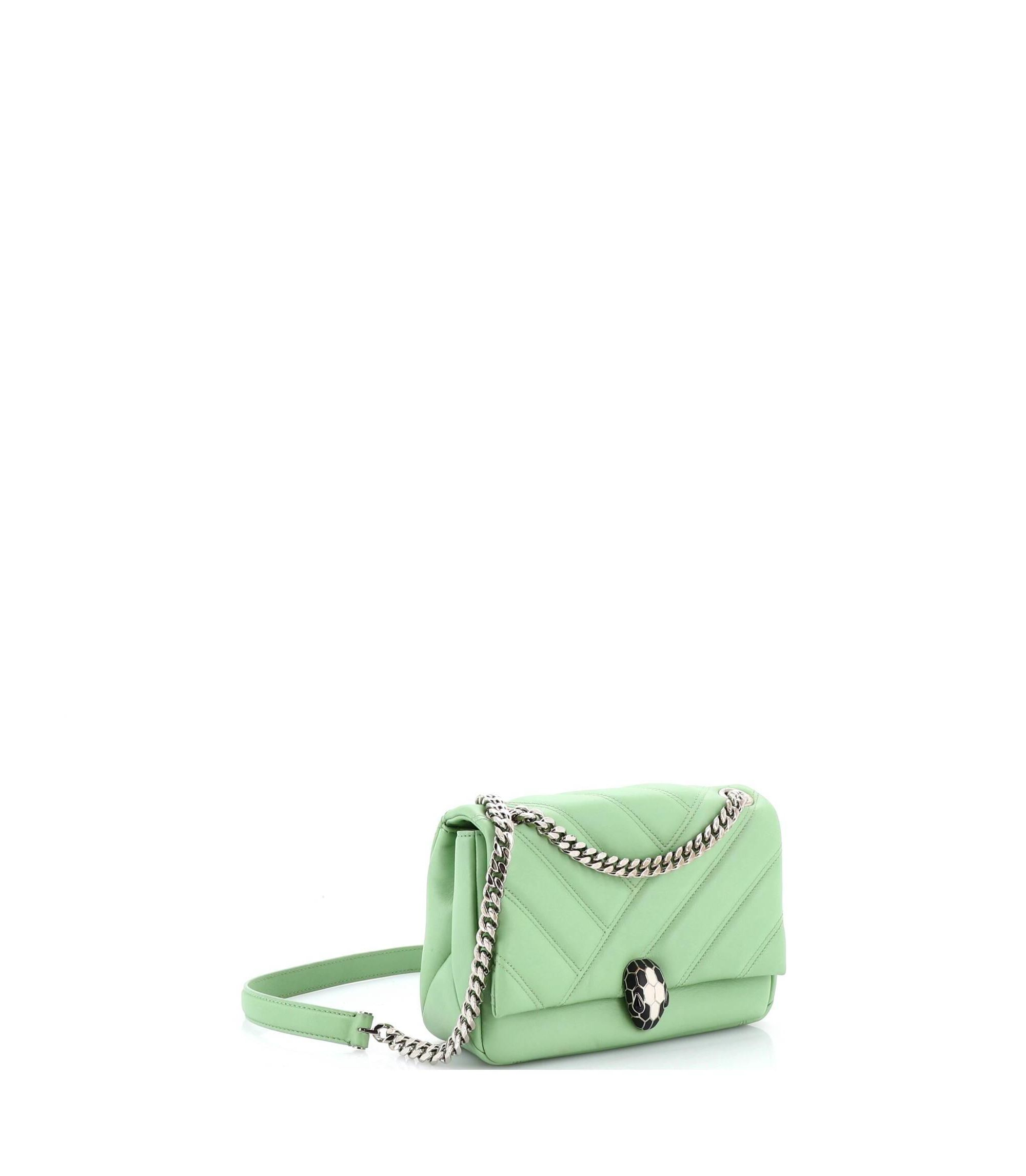 Small Serpenti Cabochon Shoulder Bag Diagonal Quilted Leather — Image 3