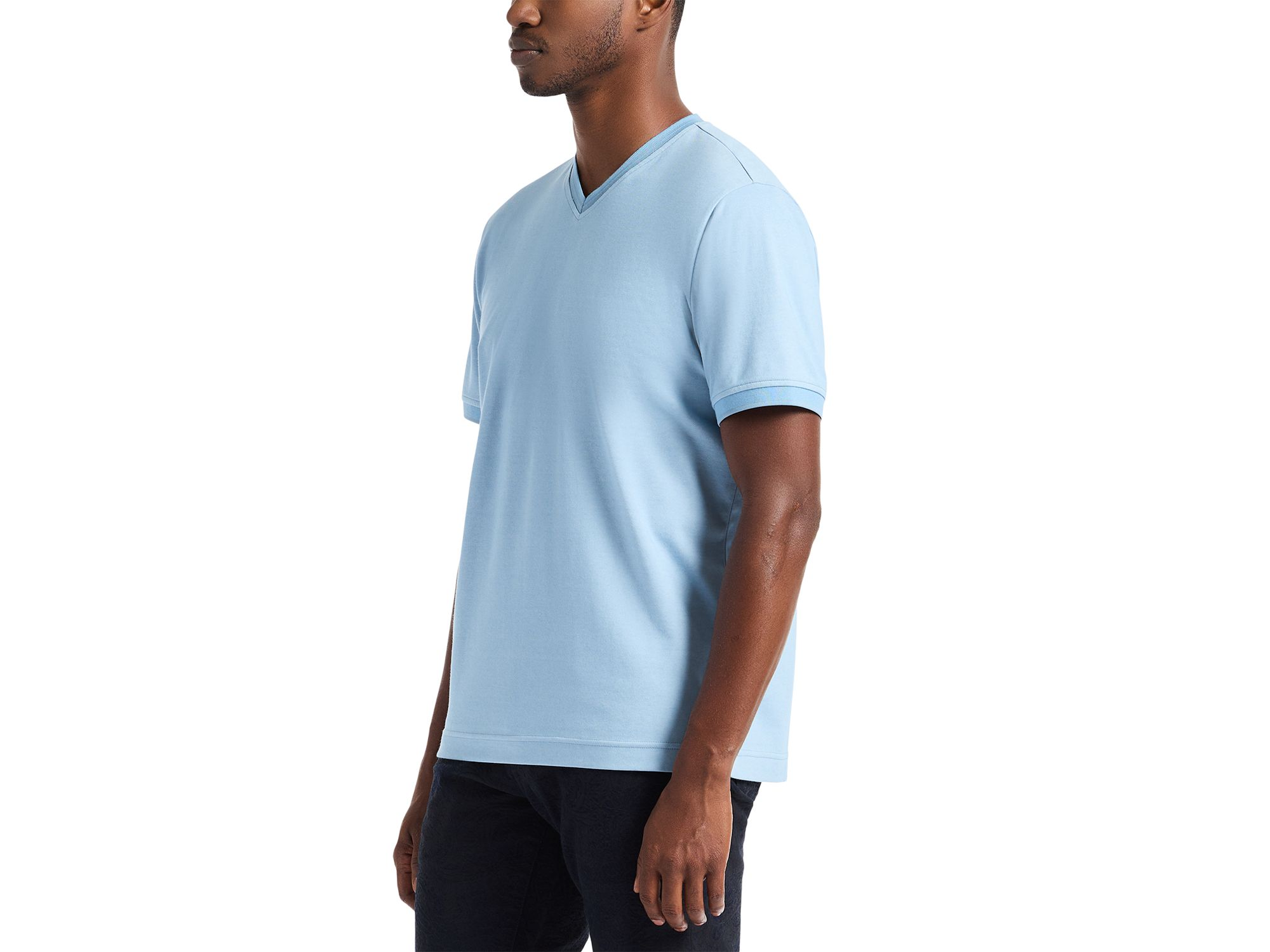 Holton Knit V Neck Tee — Image 5