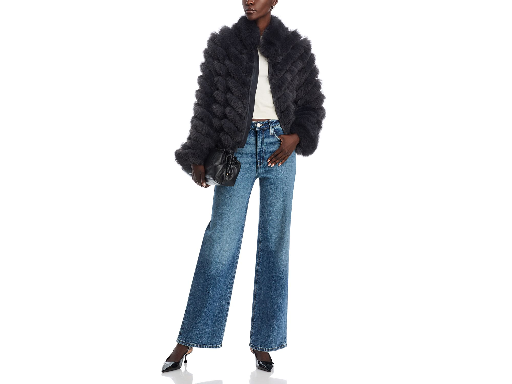 Reversible Faux Fur Jacket — Image 7