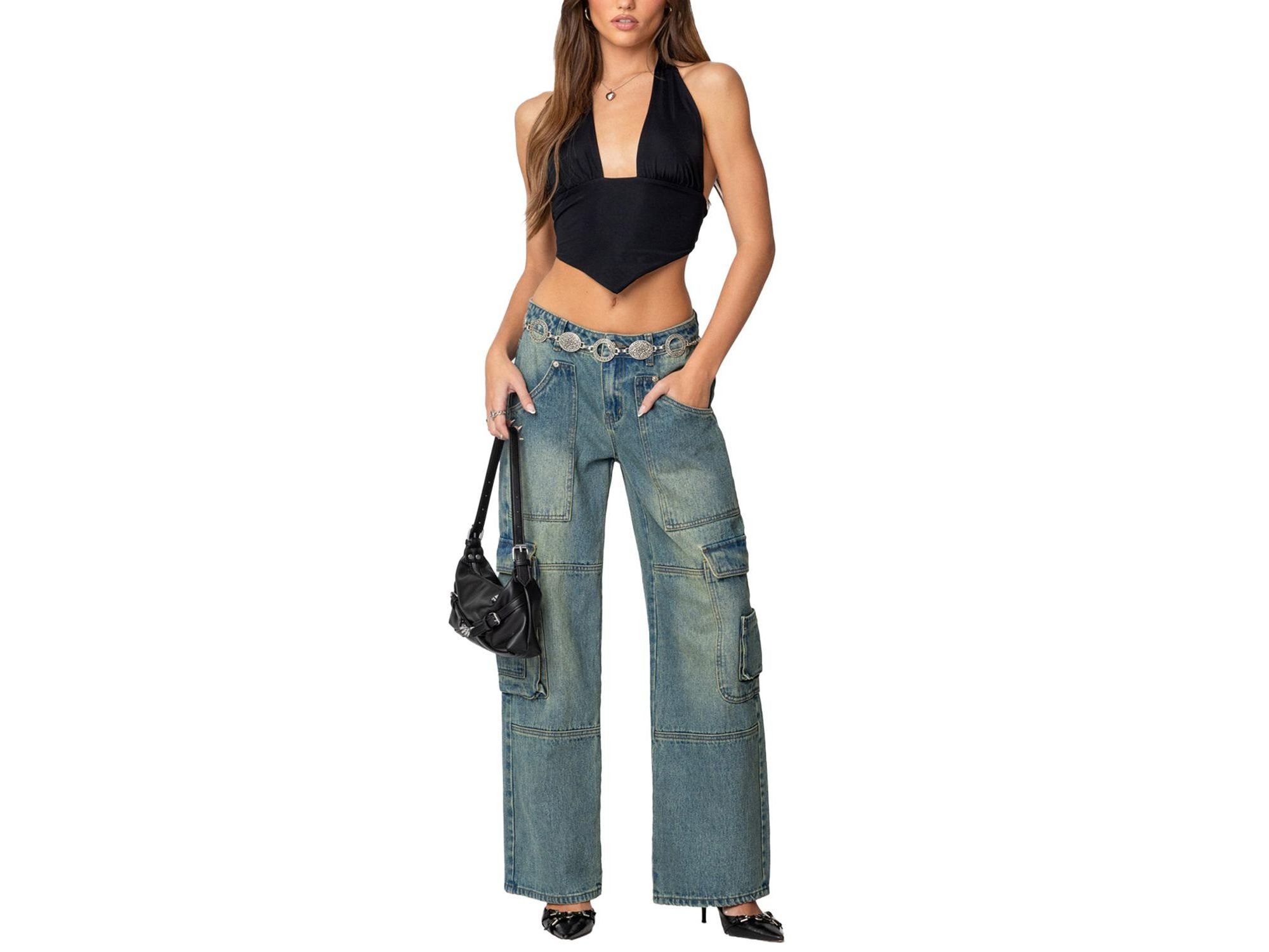 Open Back Triangle Halter Top — Image 3