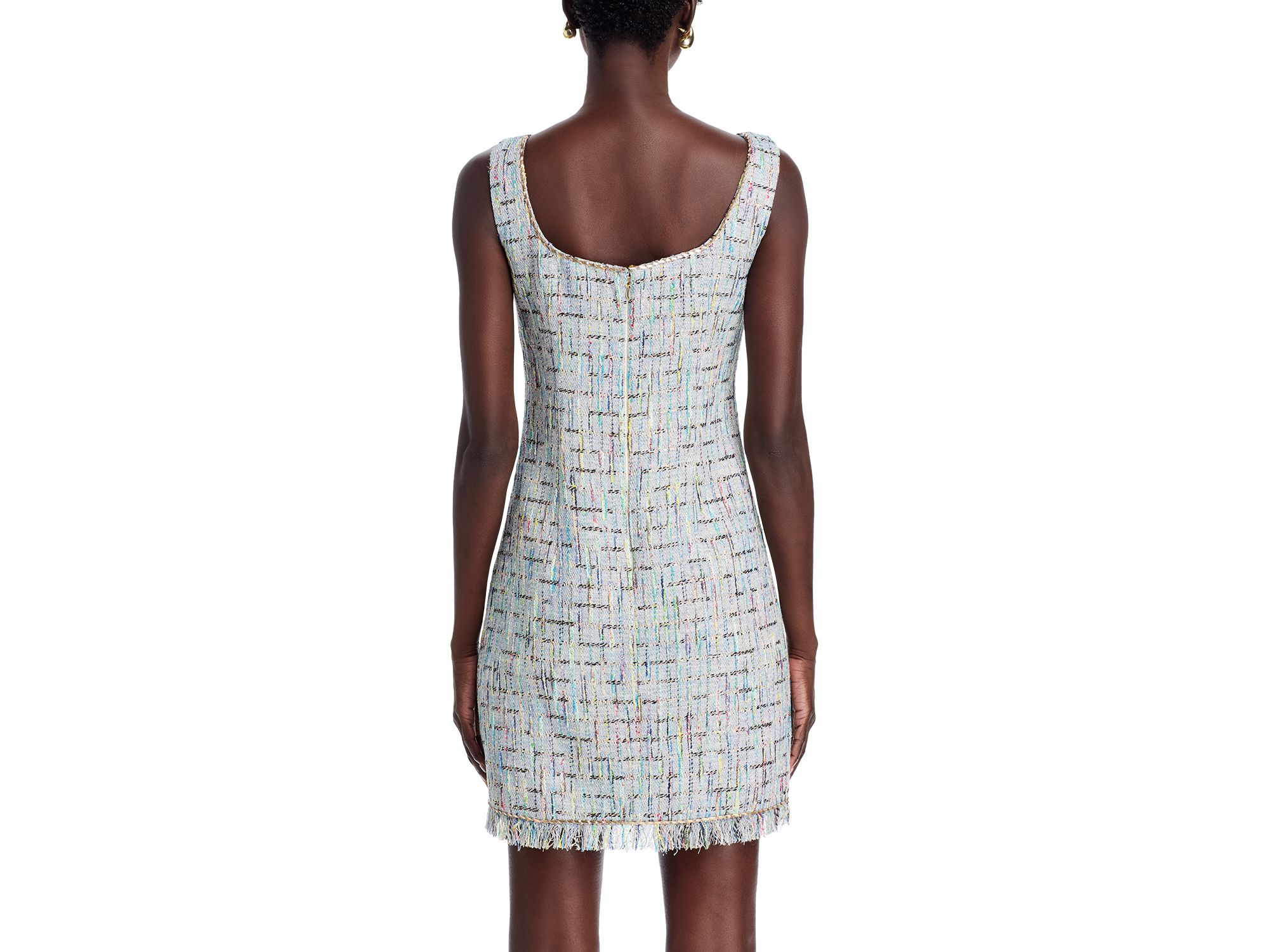 Novi Tweed Fringe Trim Mini Dress — Image 5