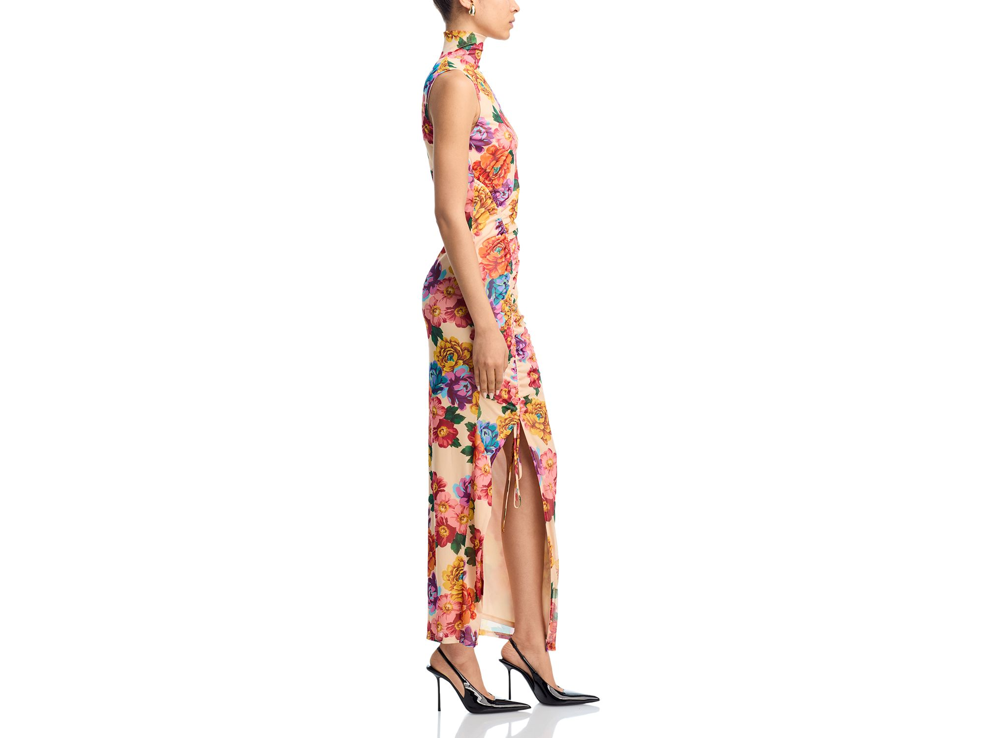 Mesh Floral Maxi Dress - Exclusive — Image 5