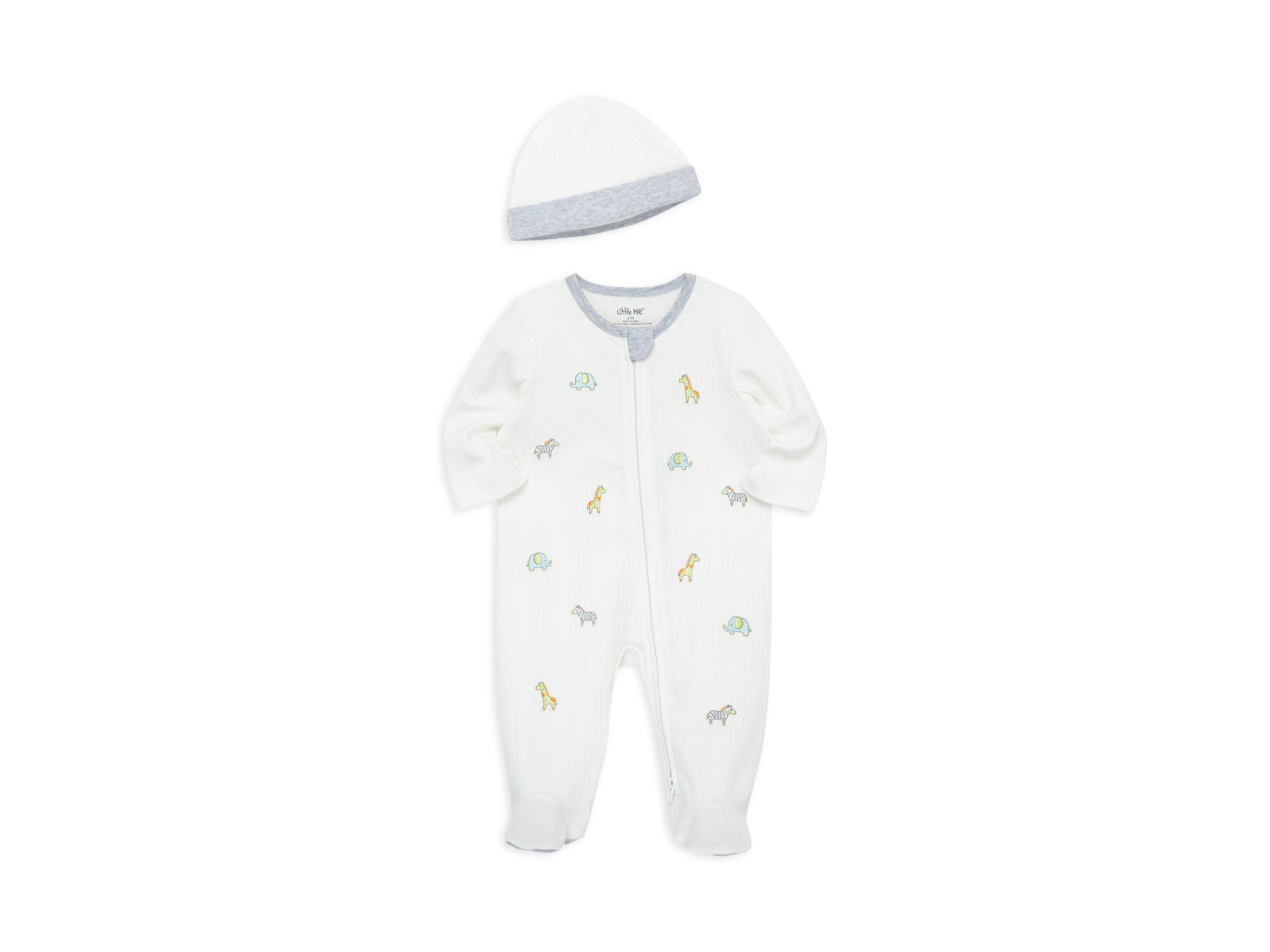 Boys' Safari Animals Footie With Hat - Baby — Image 3