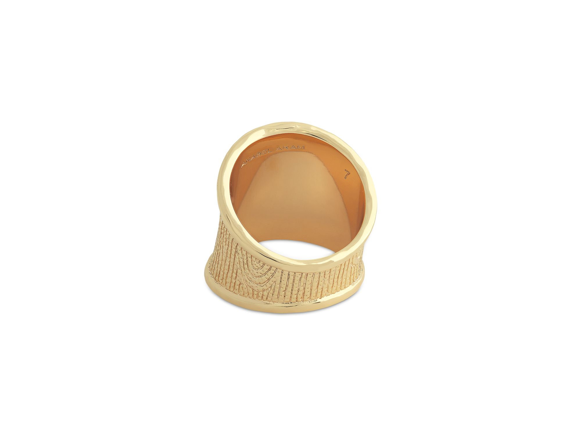 Enchanted Forest 18K Yellow Gold Plated Bark Ring — Image 4