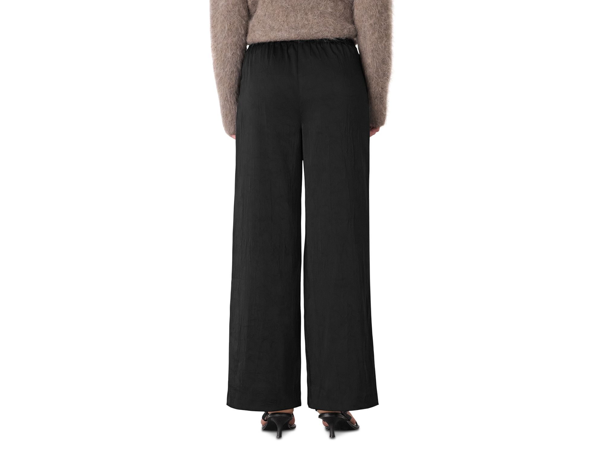 Textured Satin Pintuck Pants — Image 3