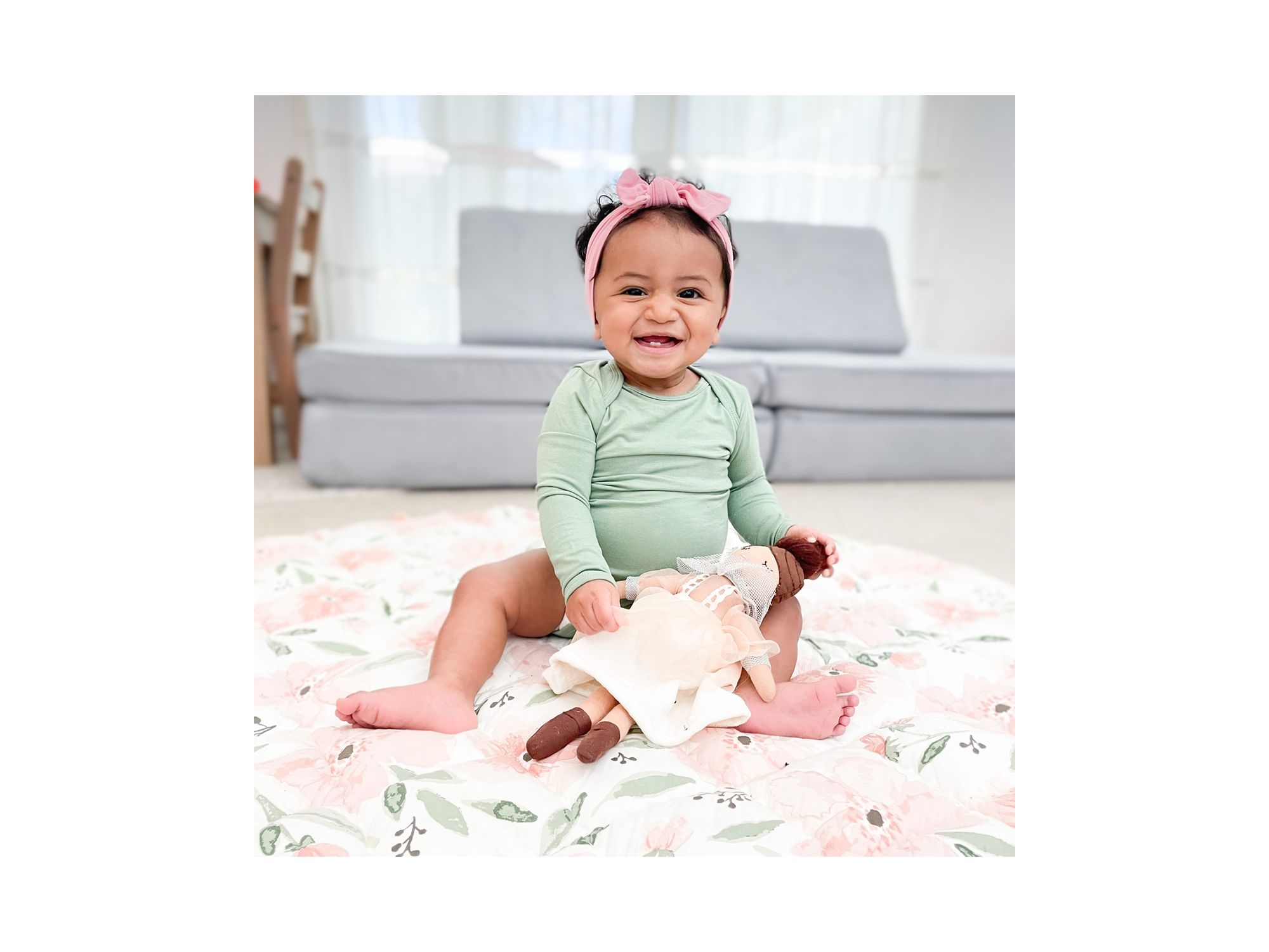 Parker Quilted Playmat - Floral — Image 9