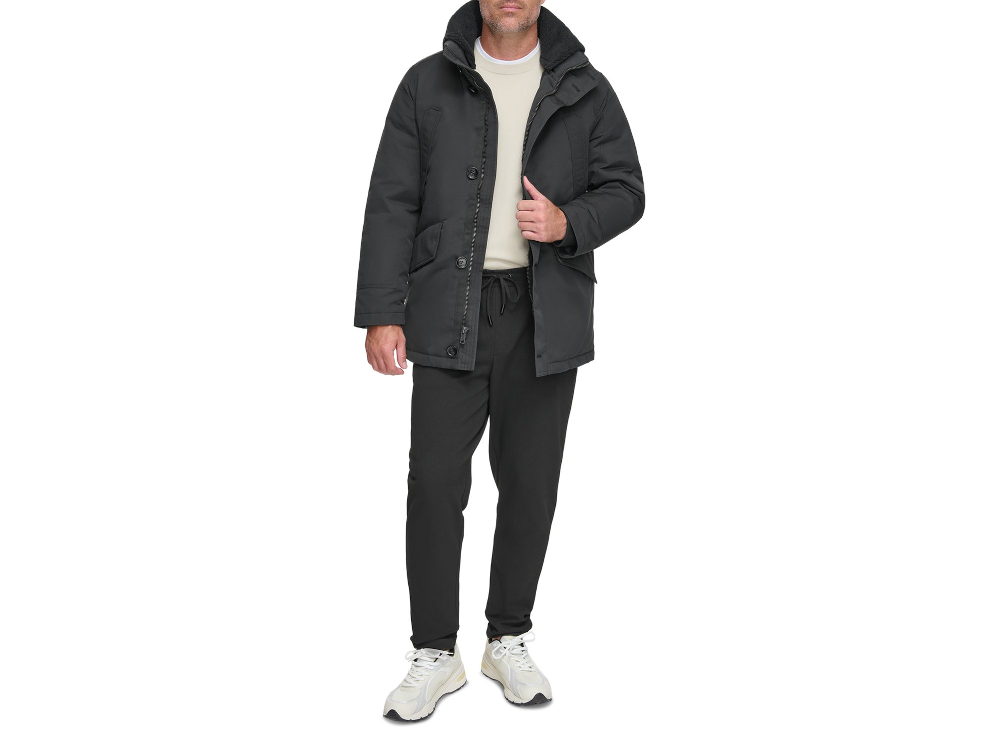 Wittstock Removable Sherpa Fleece Trimmed Waxed Jacket — Image 6