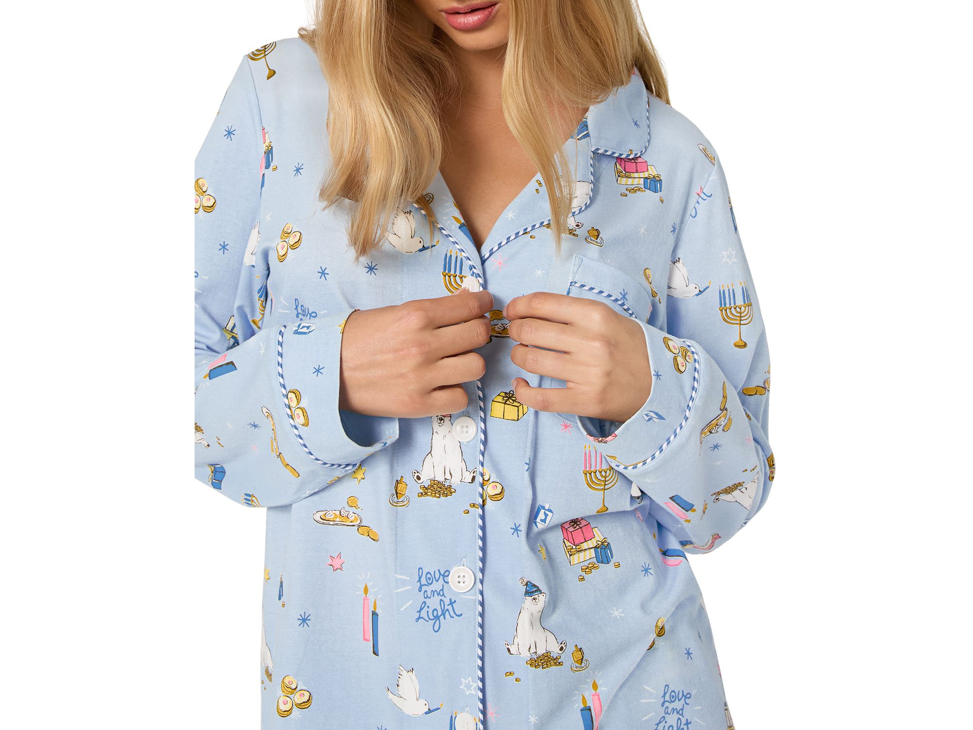 Printed Long Sleeve Pajama Set — Image 3