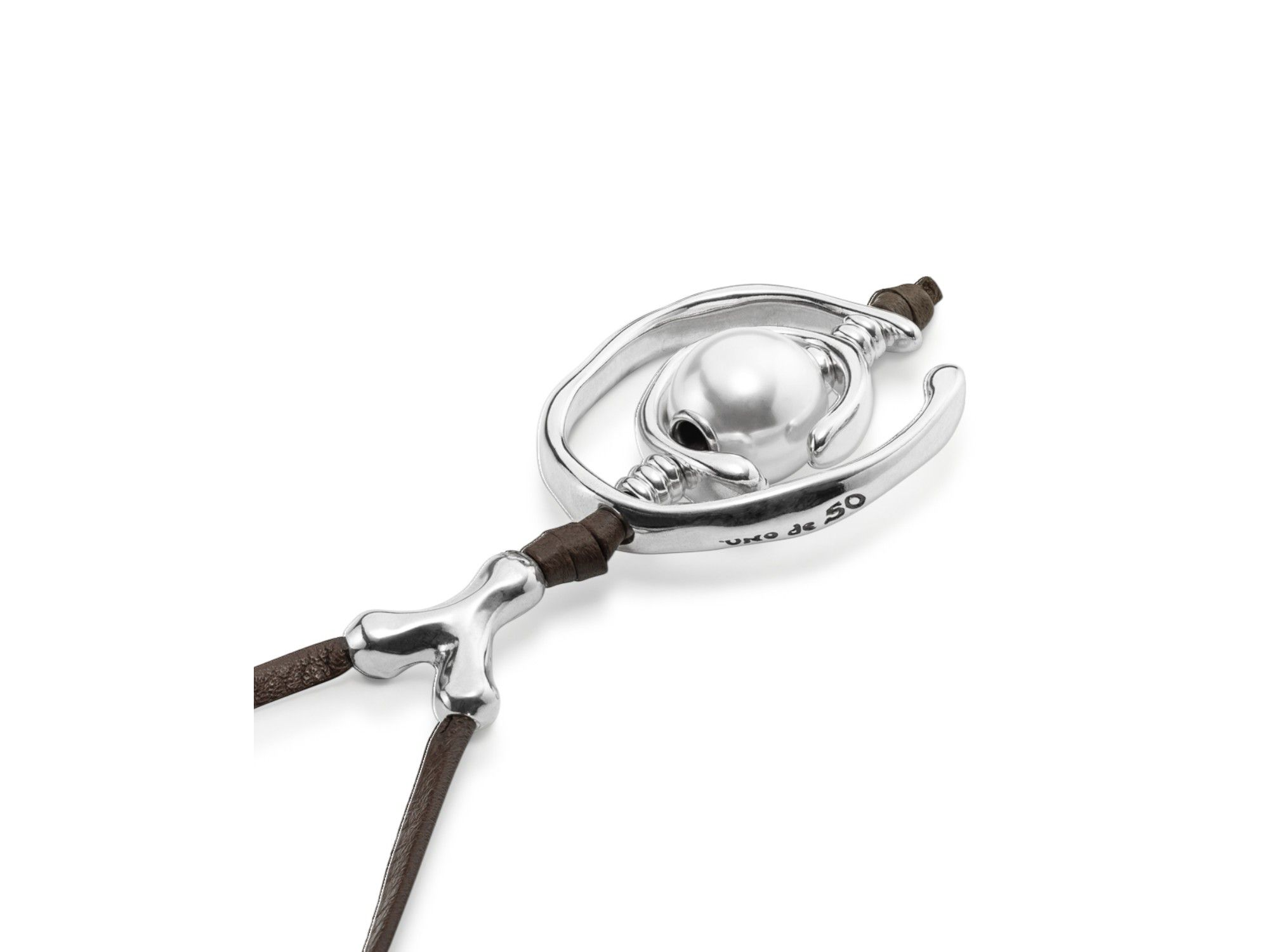 Pearl Leather Necklace — Image 3