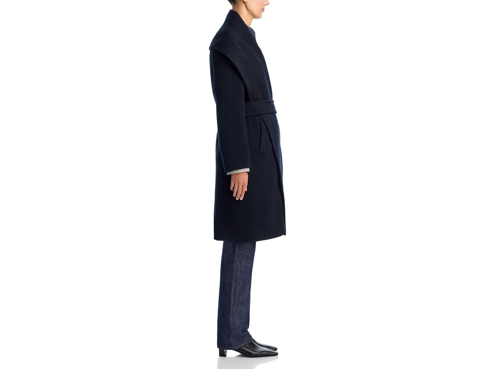 Yael Wool Blend Belted Coat — Image 6