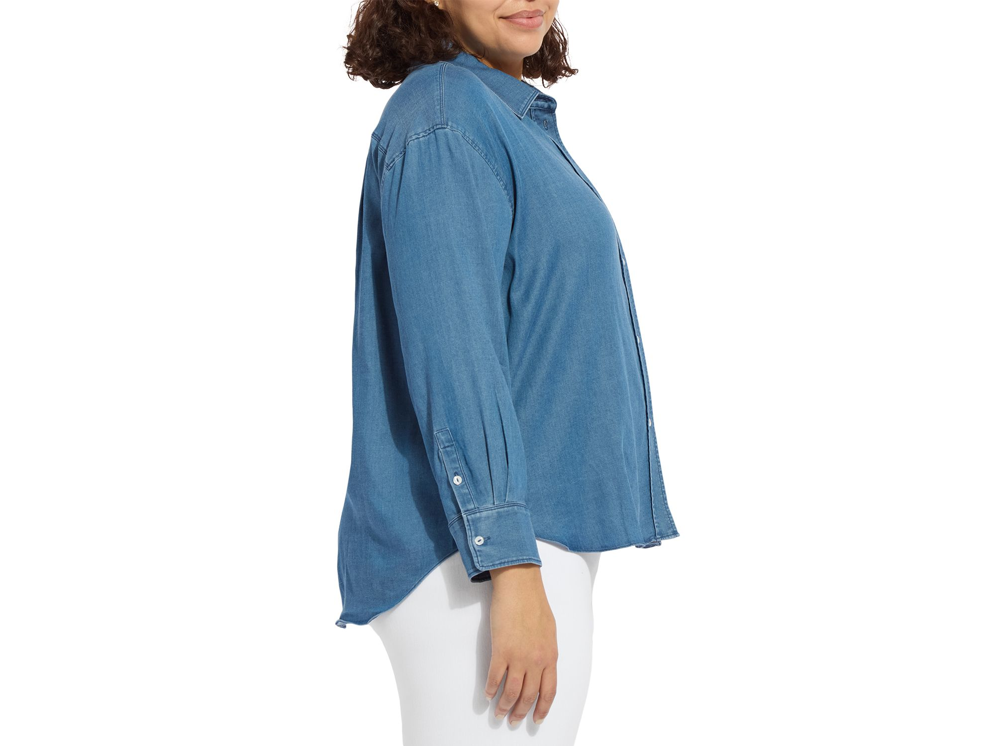 Bay Crop Chambray Shirt — Image 5
