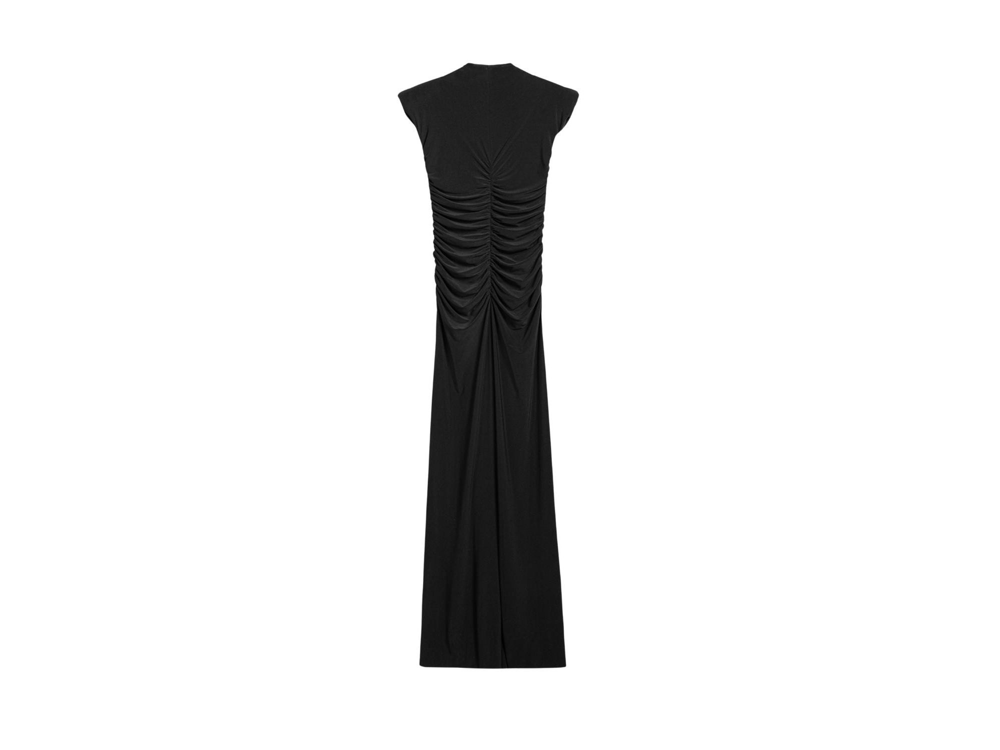 Ruched Deep V-Neck Maxi Dress — Image 9