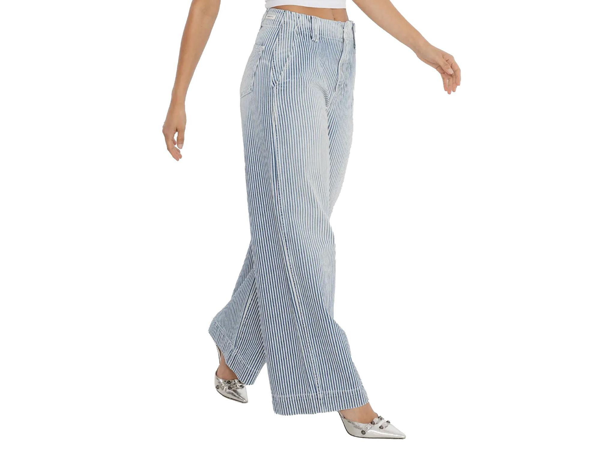 High Rise Rosalie Trouser Jeans in High Tide Blue — Image 3