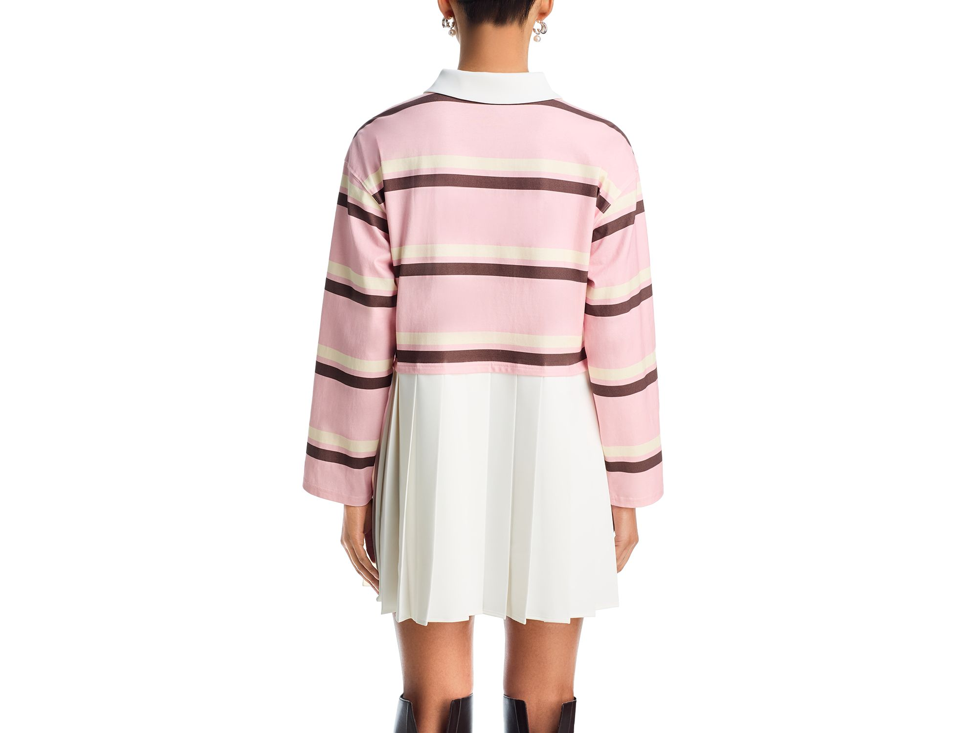 Multi Stripe Layered Mini Dress - Exclusive — Image 3