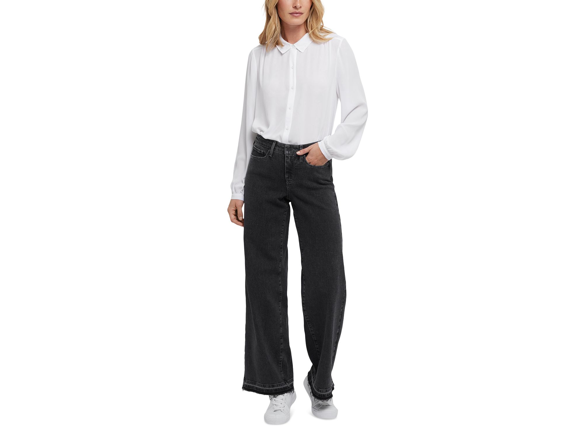 Teresa Mid Rise Wide Leg Jeans in Slate Stone — Image 4