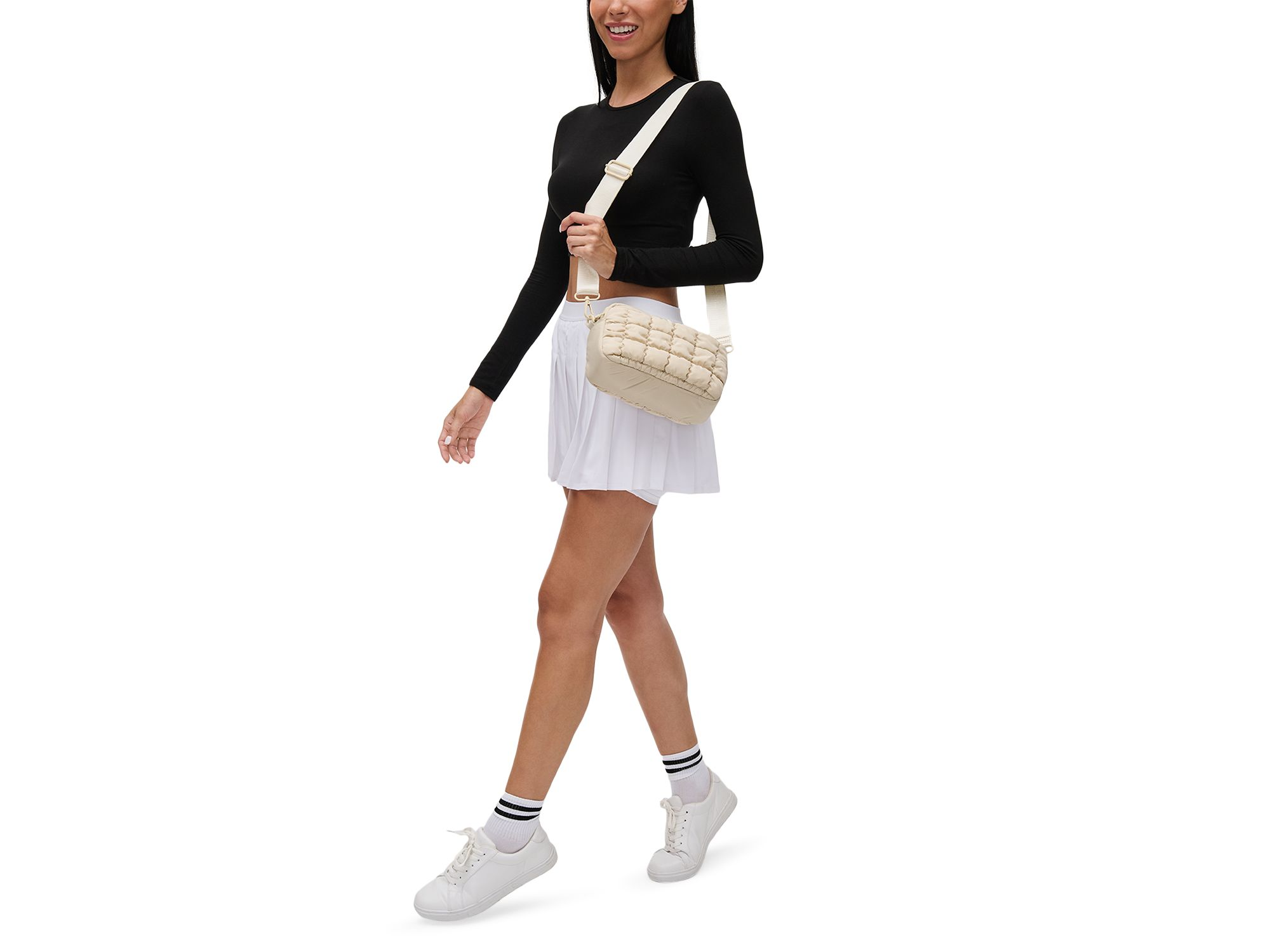 Quilted Medium Nylon Crossbody — Image 8