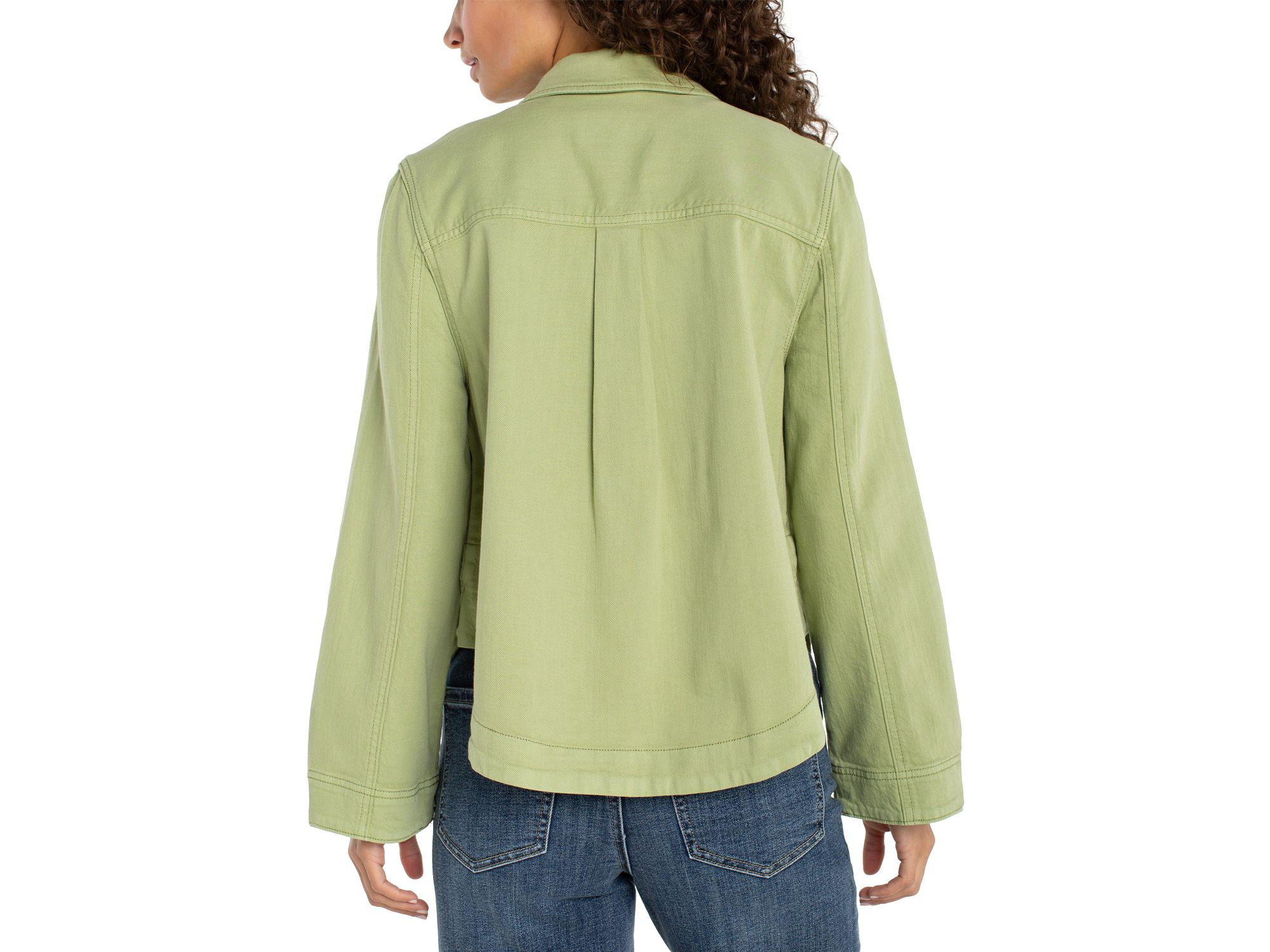 High Low Denim Shacket — Image 3