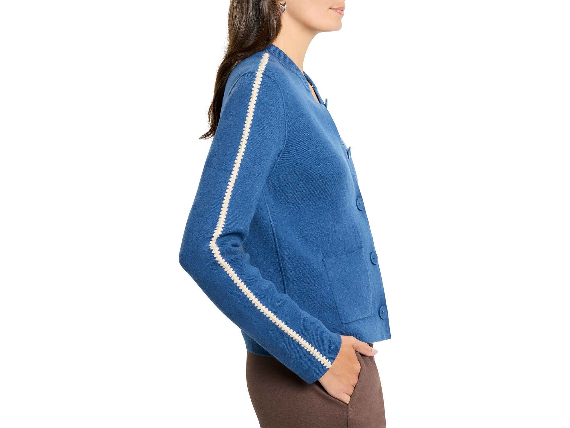 Dashing Dusk Knit Bomber Jacket — Image 3
