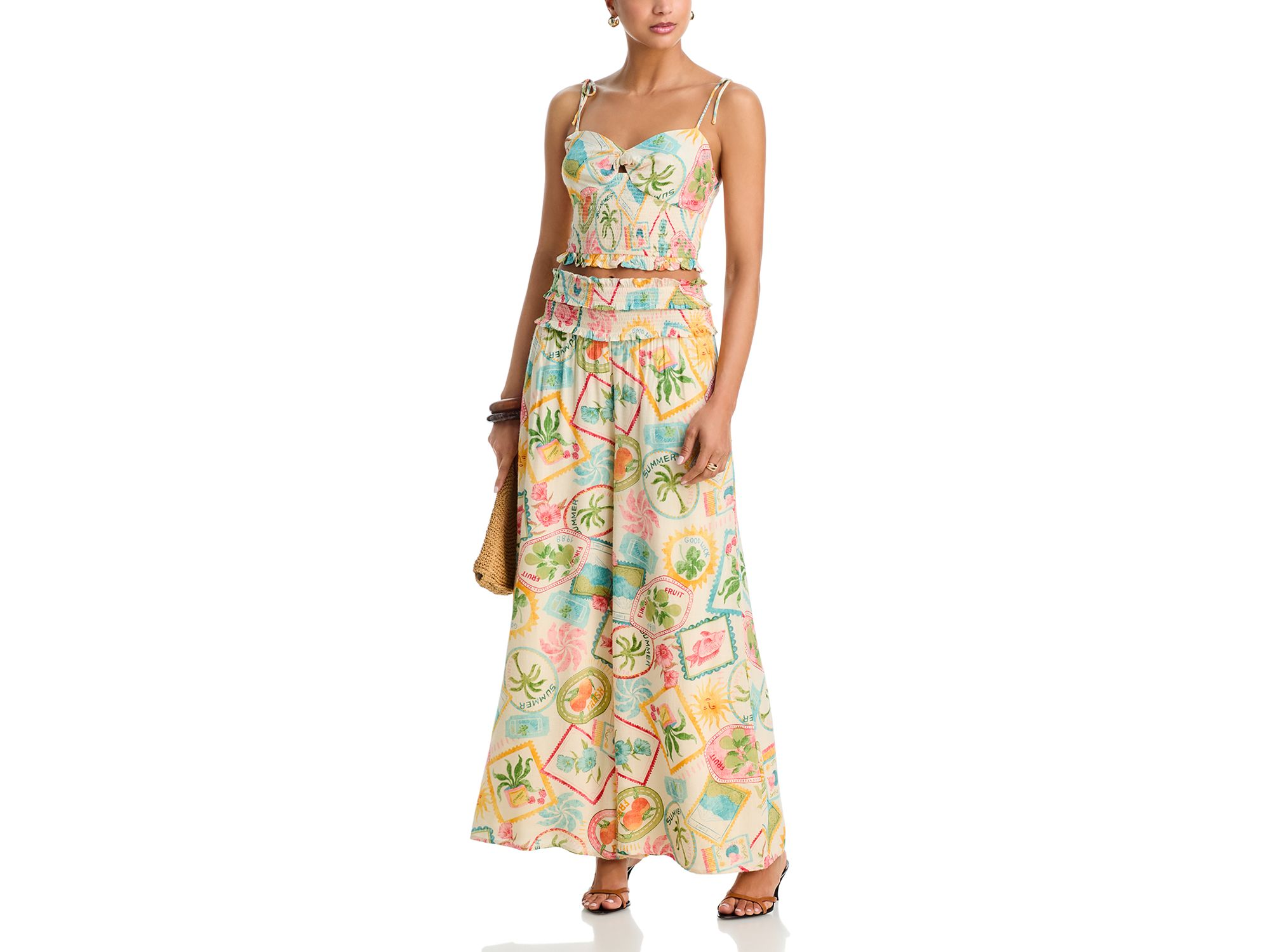 Postcard Tile Smocked Tank Top - Exclusive — Image 4